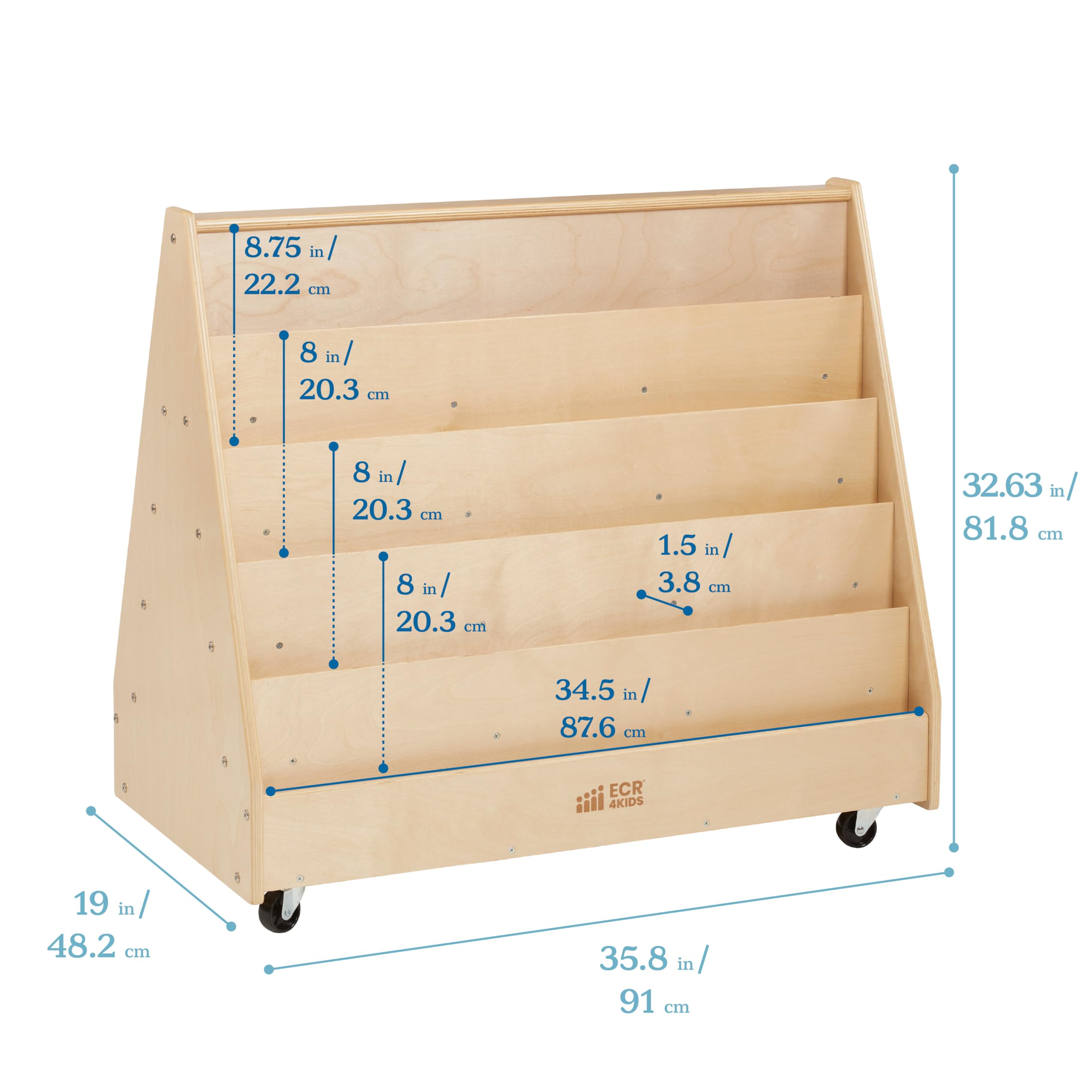 Double-Sided Mobile Book Display for Kids