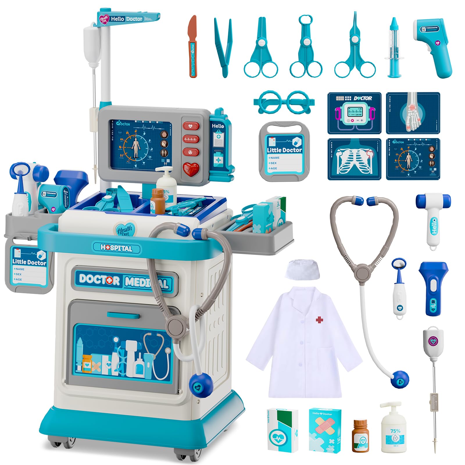 Doctor Kit for Toddlers 3-5, 26 Pcs Doctor Play Set for Kids Ages