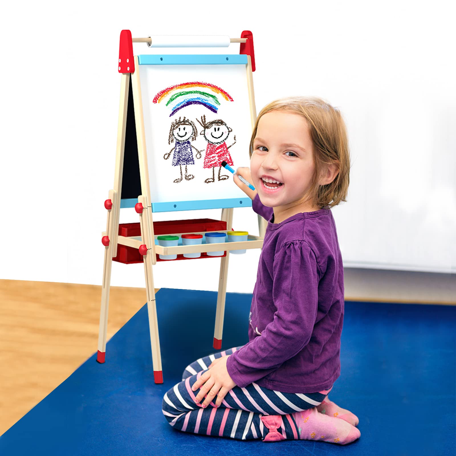 Adjustable Kids Art Easel with Complete Painting Set