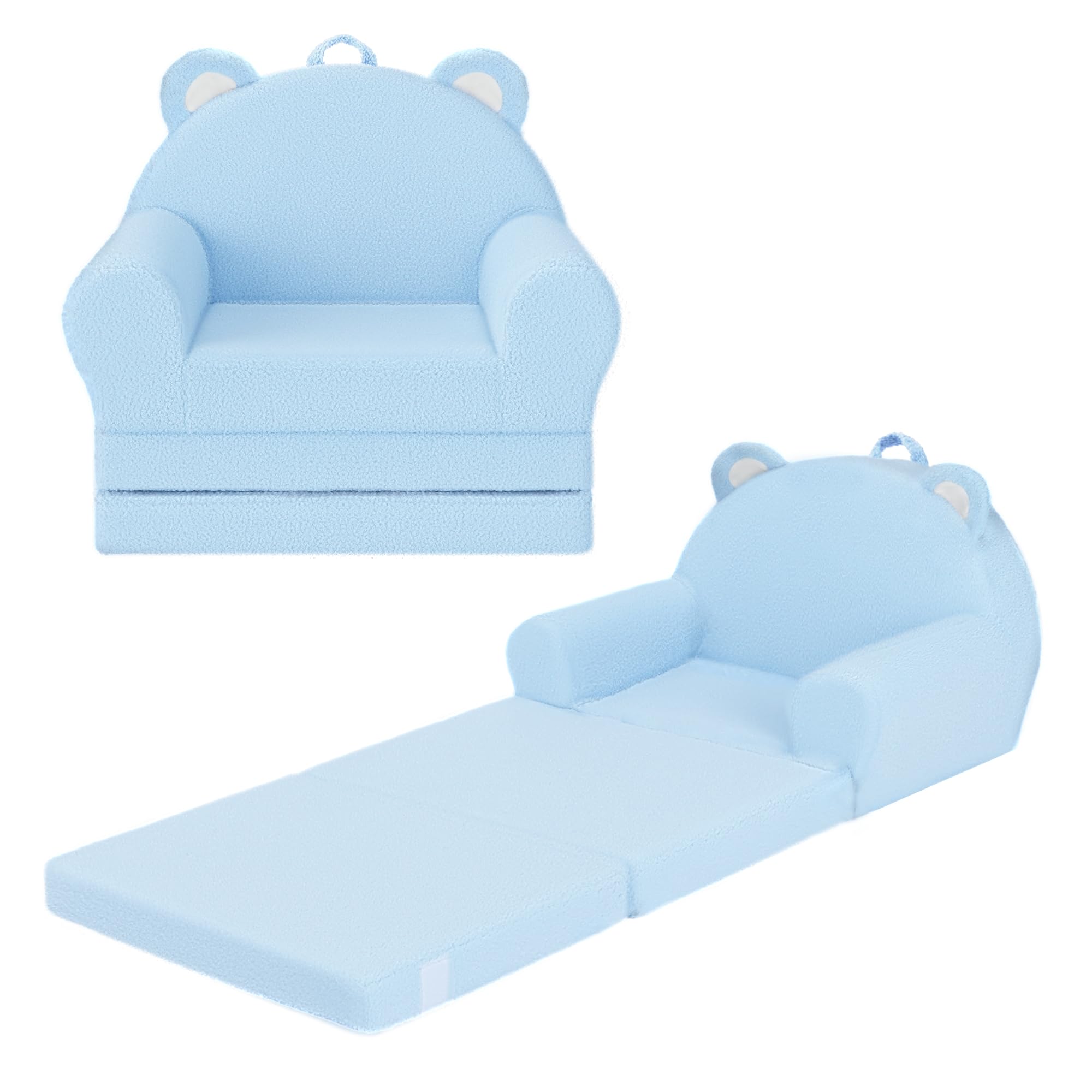 Toddler Chairs Comfy, 2-in-1 Fold Out Kids Sofa Bed