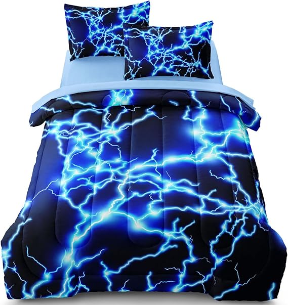 Twin Size Bed in A Bag 5 Pieces Gaming Bedding Set for Boys