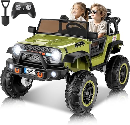 24 Volt Ride On Car with Remote Control, 2WD/4WD Switchable 2 Seater