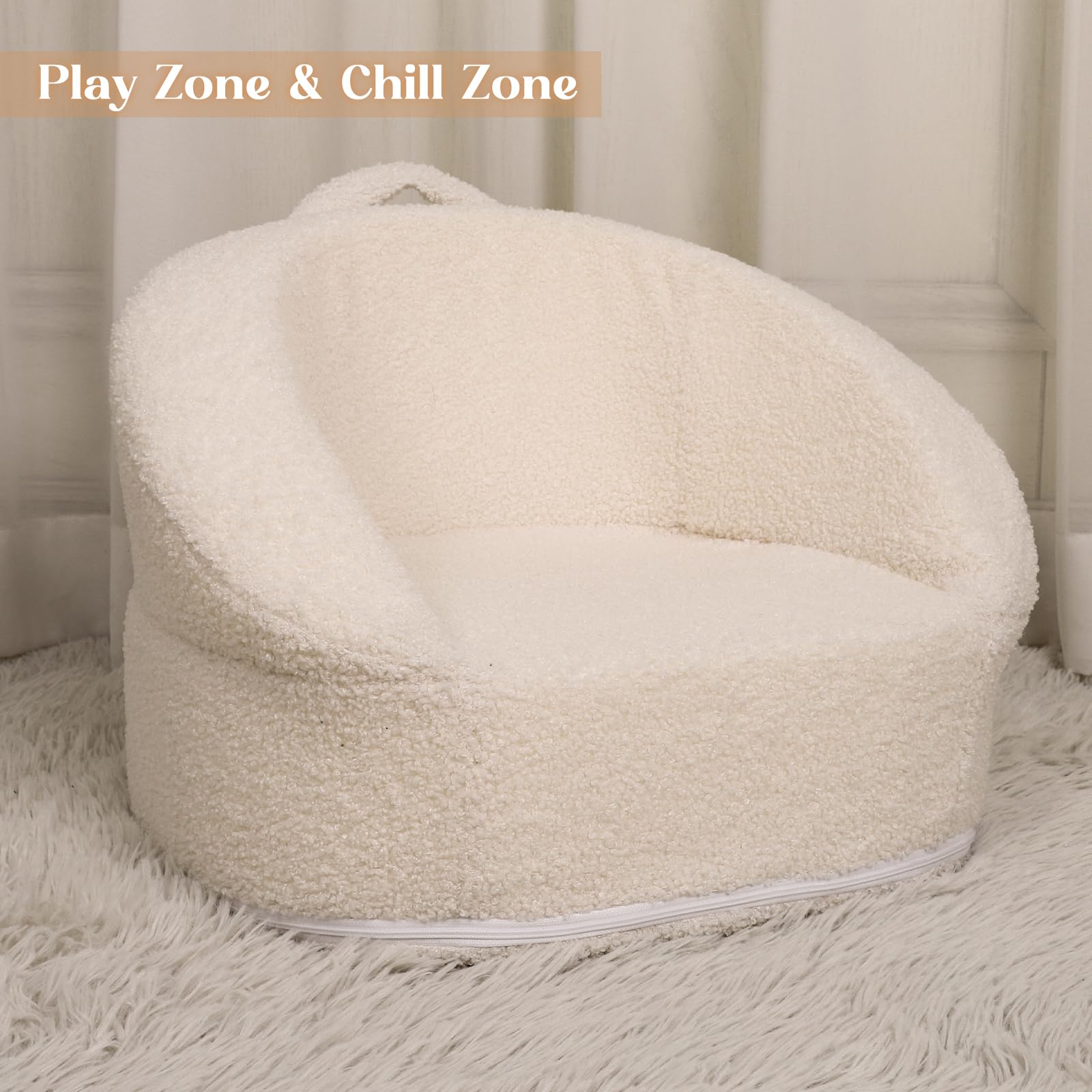 Mini Plush Toddler Chair with Carry Handle