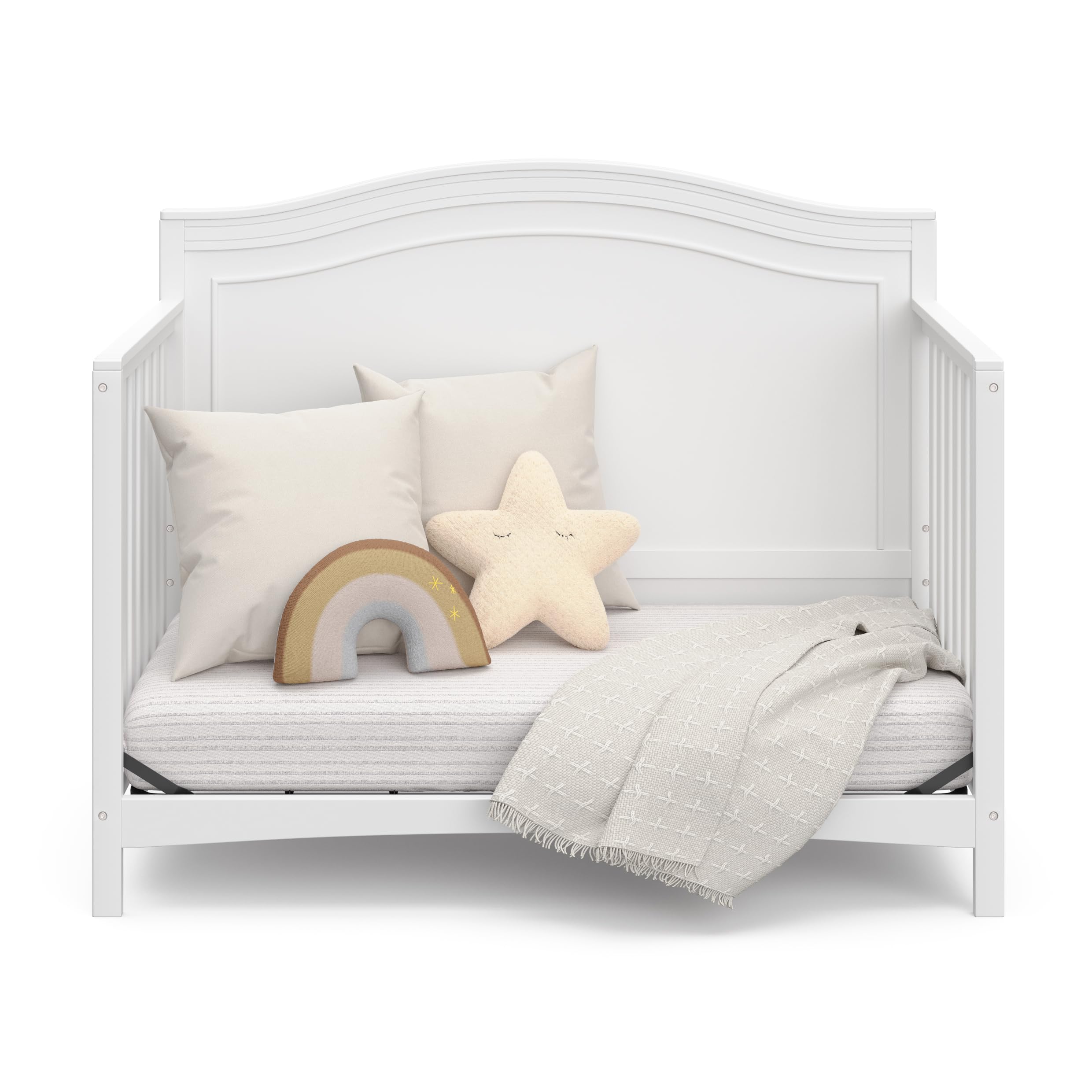 Paris 4-in-1 Convertible Crib (White) – GREENGUARD Gold Certified