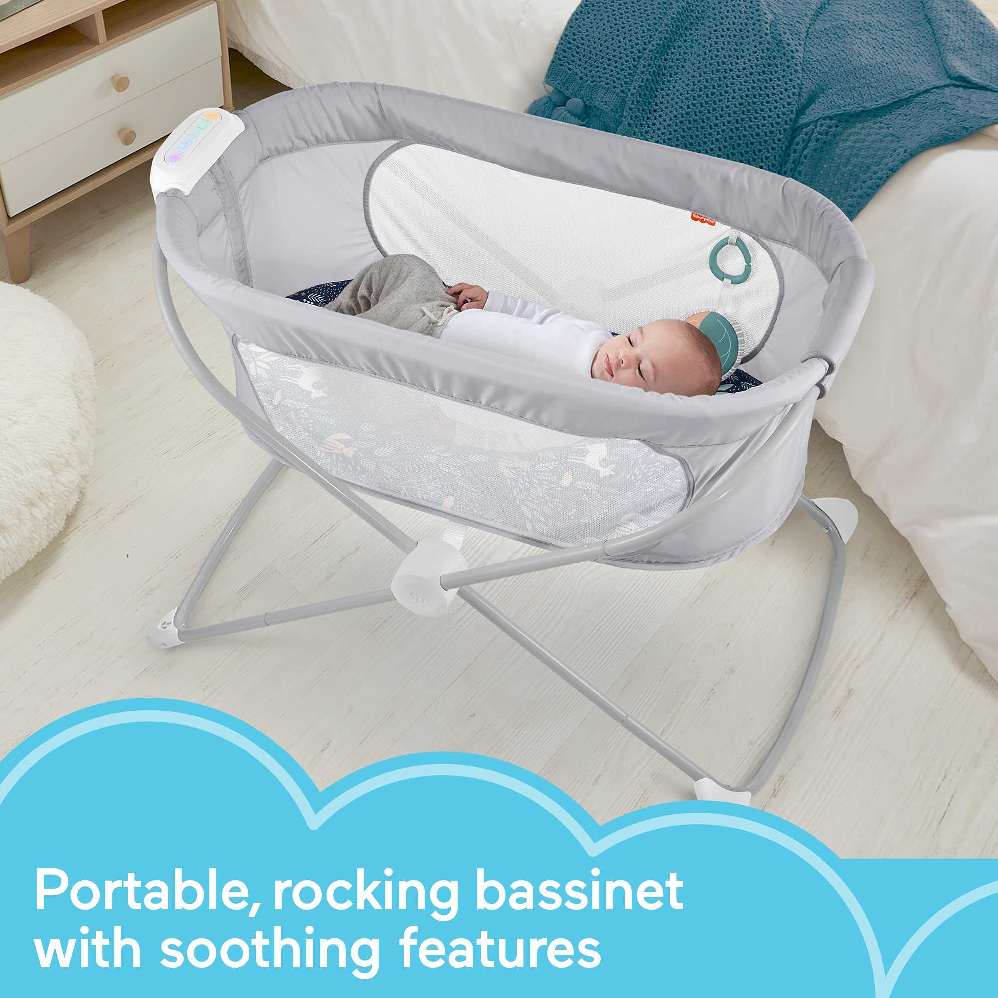 Portable Baby Bassinet with Music & Vibrations