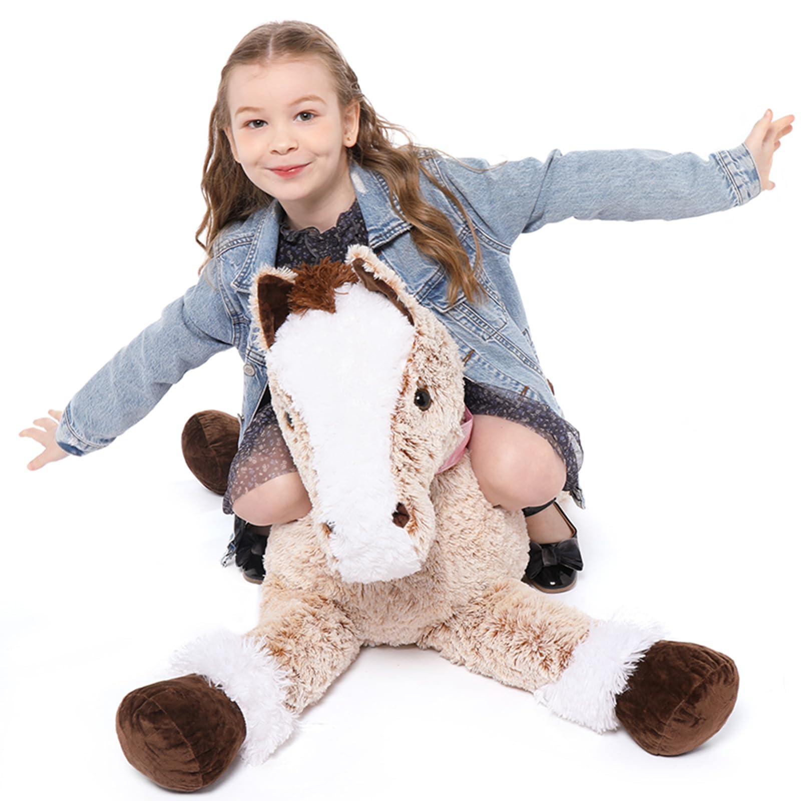 Giant Horse Stuffed Animal, 4ft Soft Horse Plush Hugging Pillow
