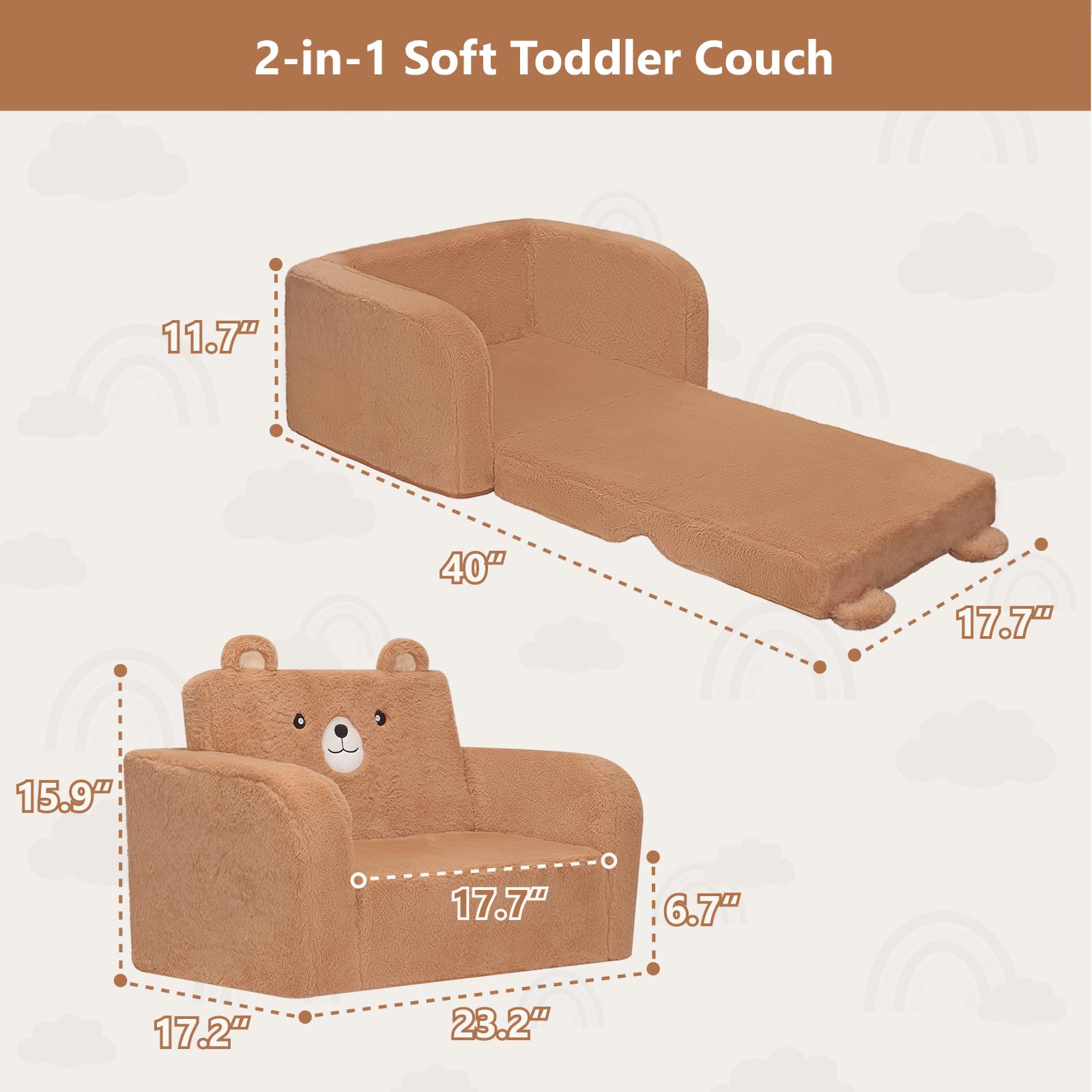 Toddler Flip Open Sofa Chair