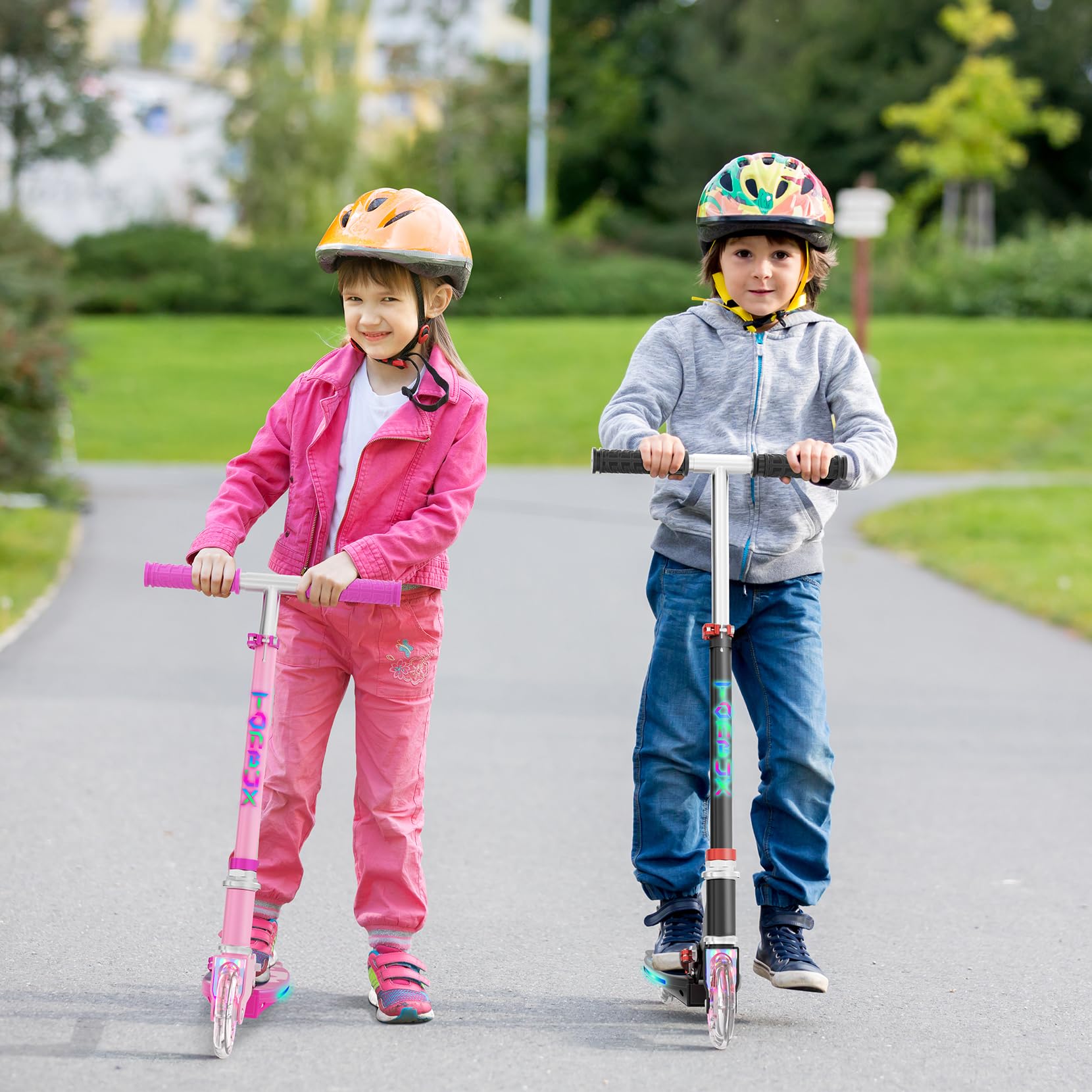 Scooters for Kids 5-7, Kids Scooter with Cool Light Up Stem, Wheels, and Deck