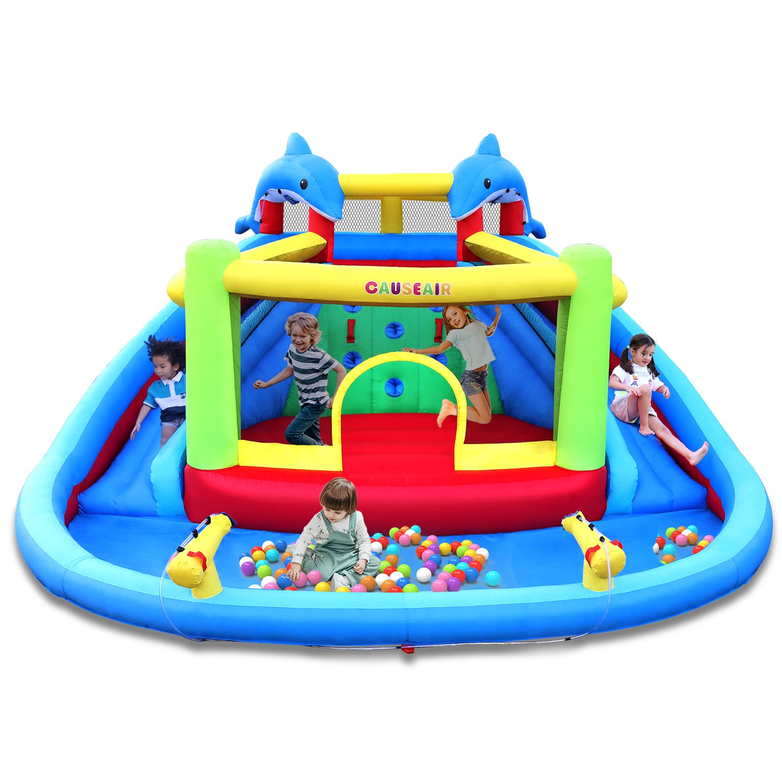 Inflatable Water Slide Bounce House with Double Slides