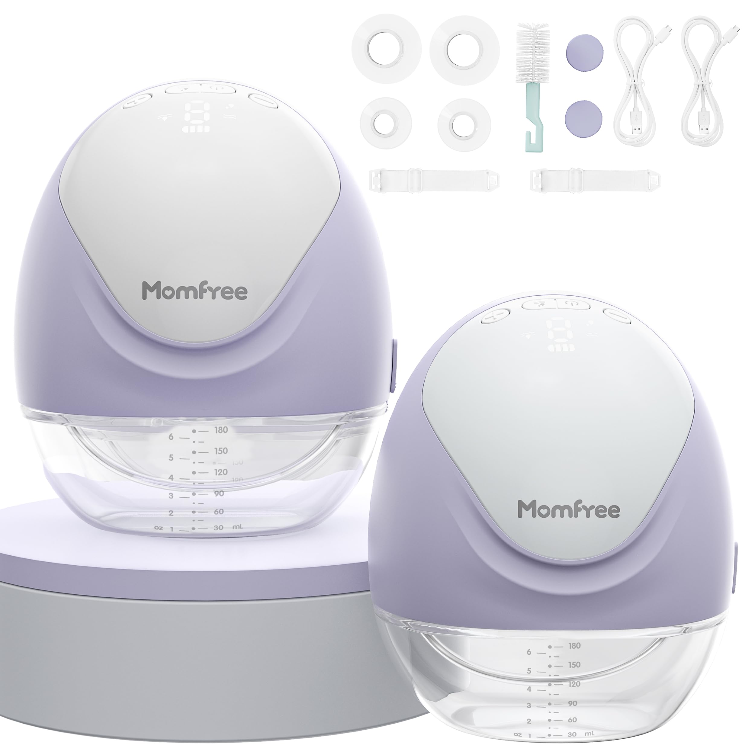 Hands Free Breast Pump:Wearable Breast Pump Portable with 3 Modes/9 Levels/LED Display