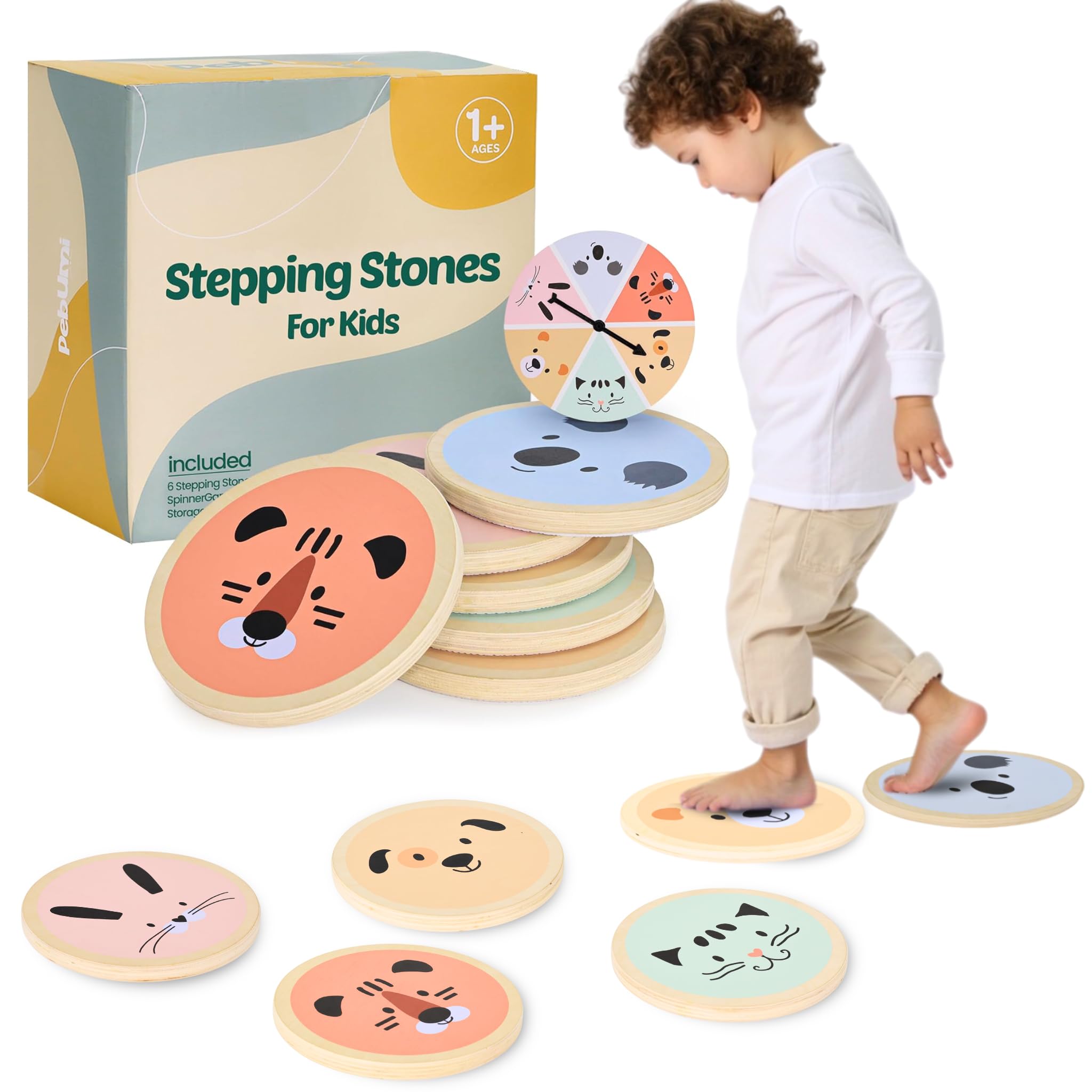 Balance Stepping Stones for Kids – Set of 6 Non-Slip Toddler Balance Toys