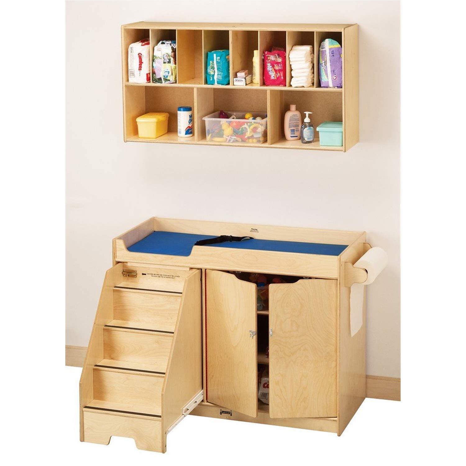 5135JC Baby Changing Table with Stairs Combo, Left - Diaper