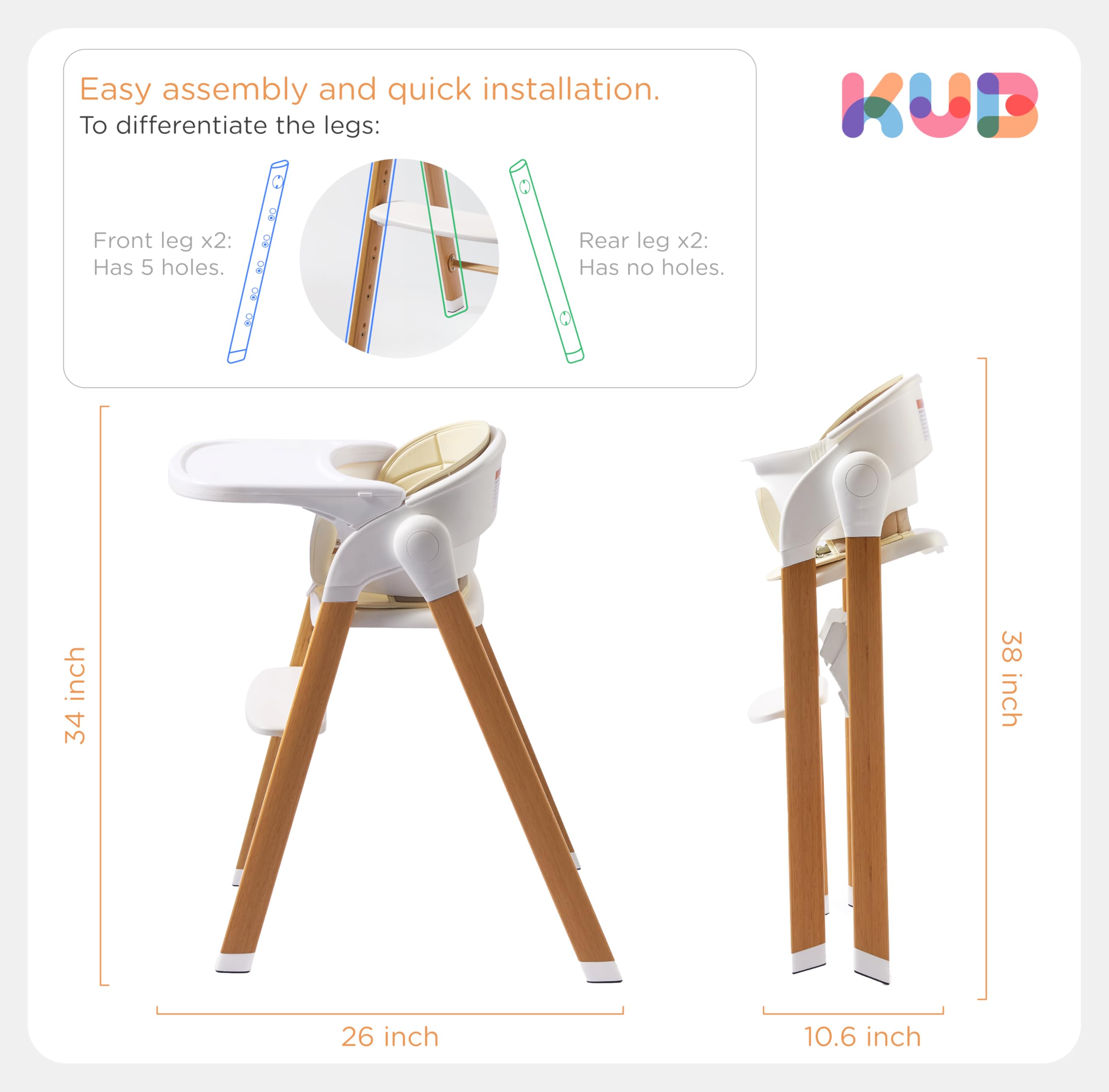 Adjustable Convertible High Chair for Babies and Toddlers