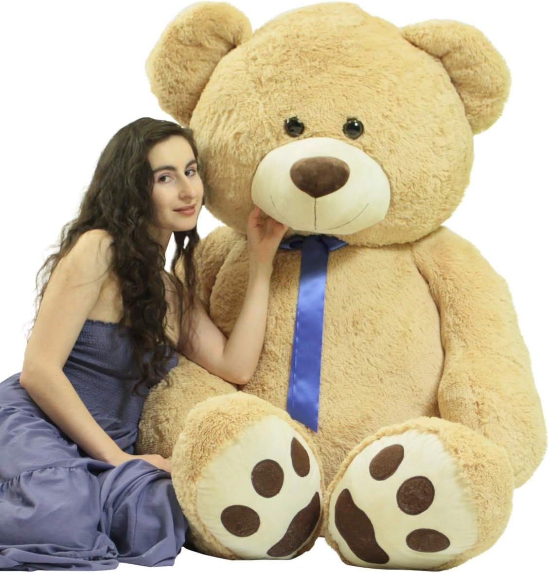 6 Foot Teddy Bear Custom Personalized Soft Giant Stuffed Animal Beige Color