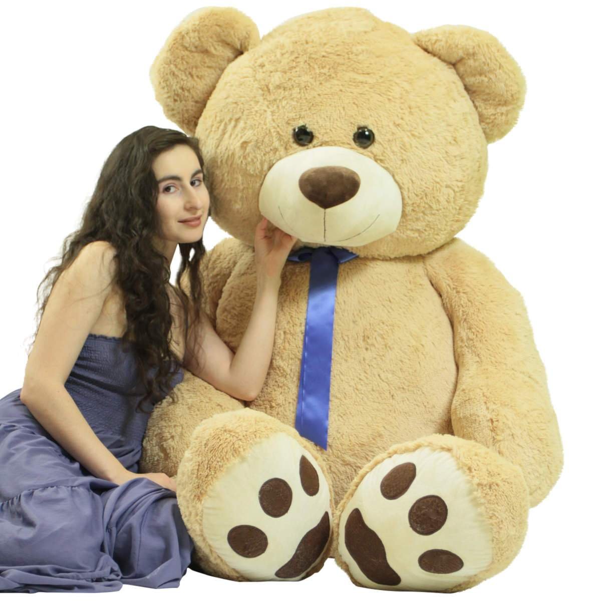 6 Foot Teddy Bear Custom Personalized Soft Giant Stuffed Animal Beige Color