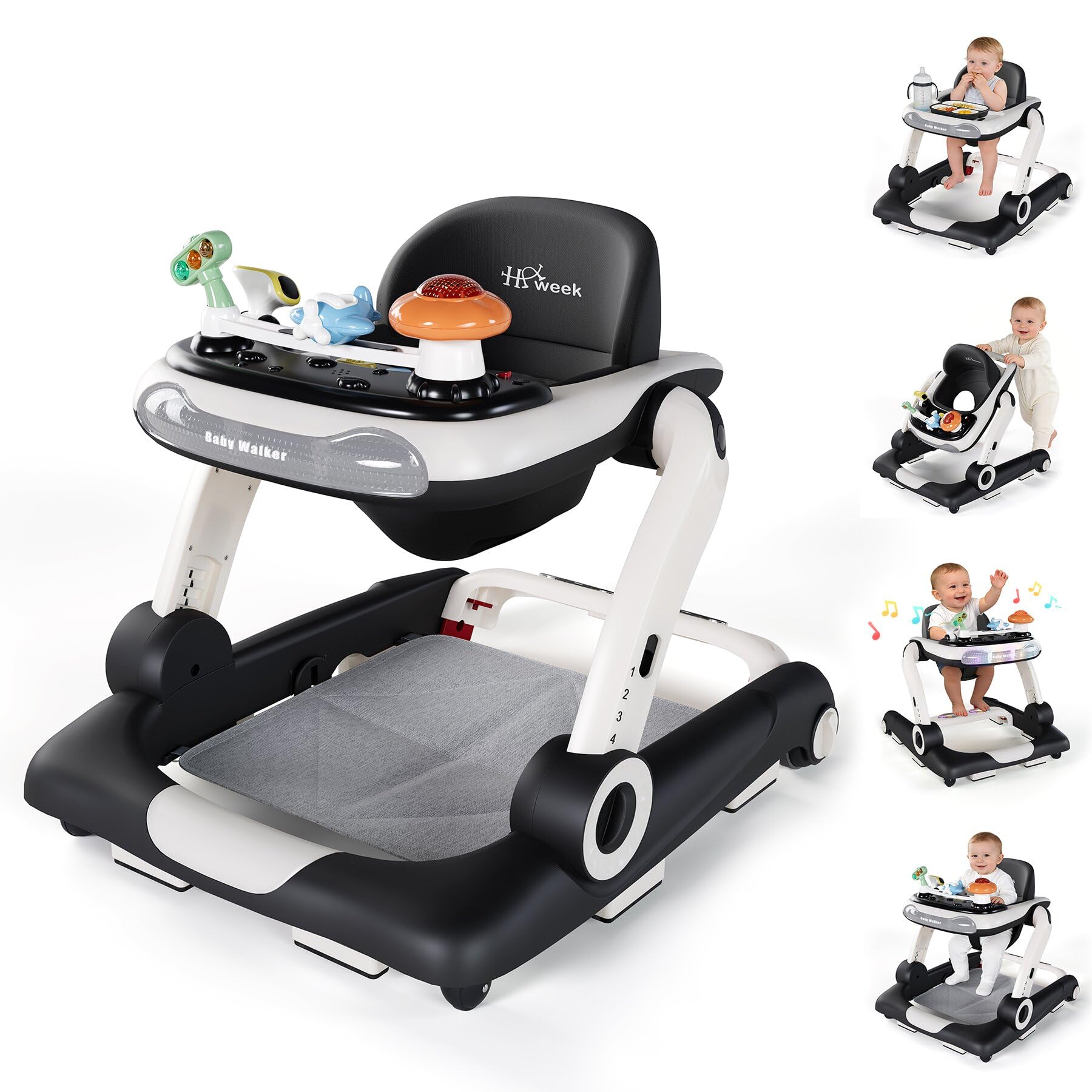 5-in-1 Baby Walker with Adjustable Height