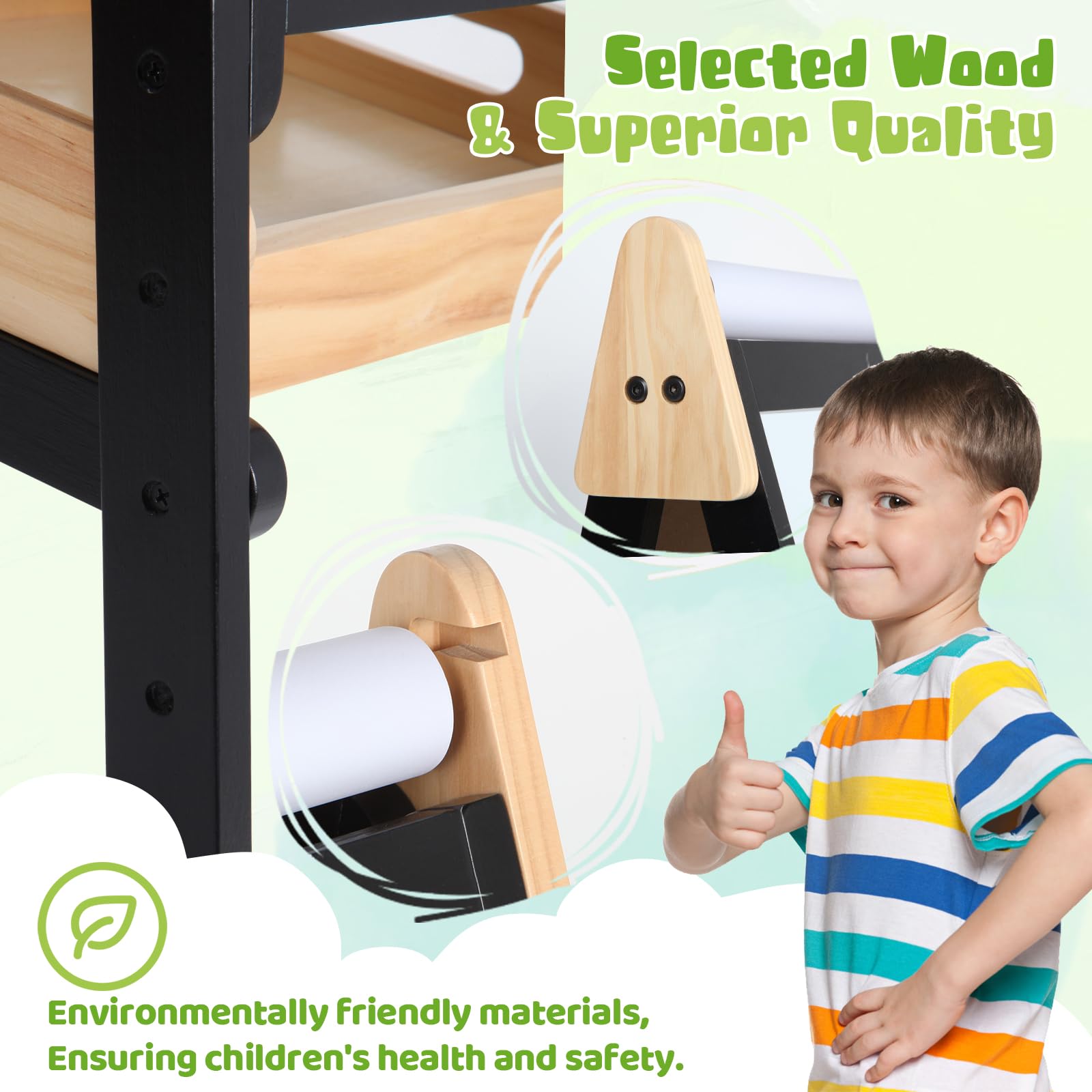 Double Sided Kids Art Easel with Adjustable Height