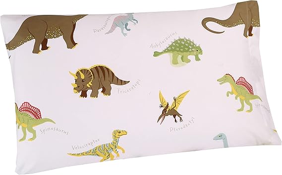 White Dinosaure Standard Pillowcases,Bedding Pillowcases Pack