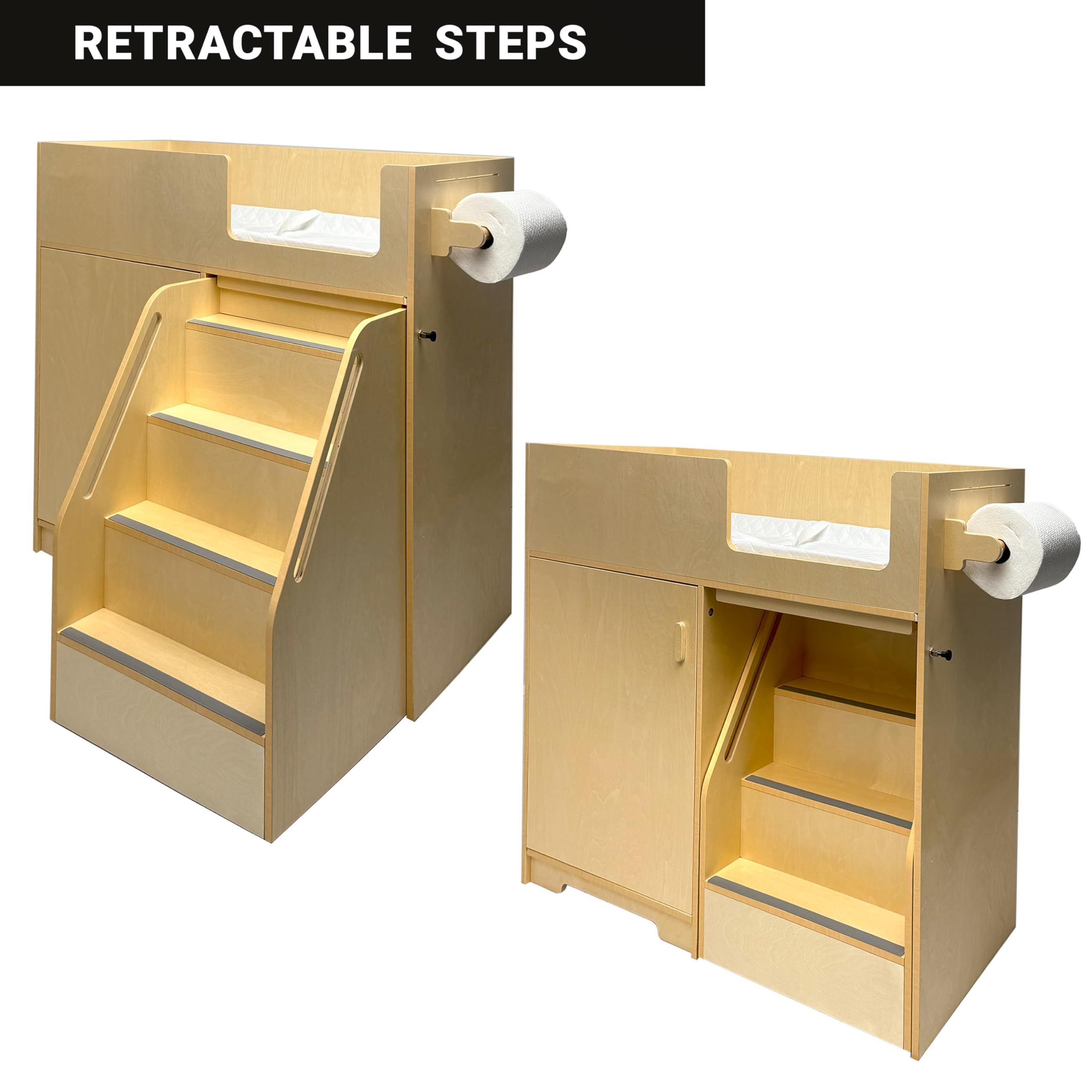 Portable Baby Changing Table with Stairs on Wheels