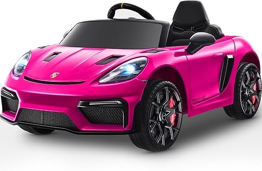 12V Ride on Car Licensed Porsche 718, Kids Electric Car with Remote Control