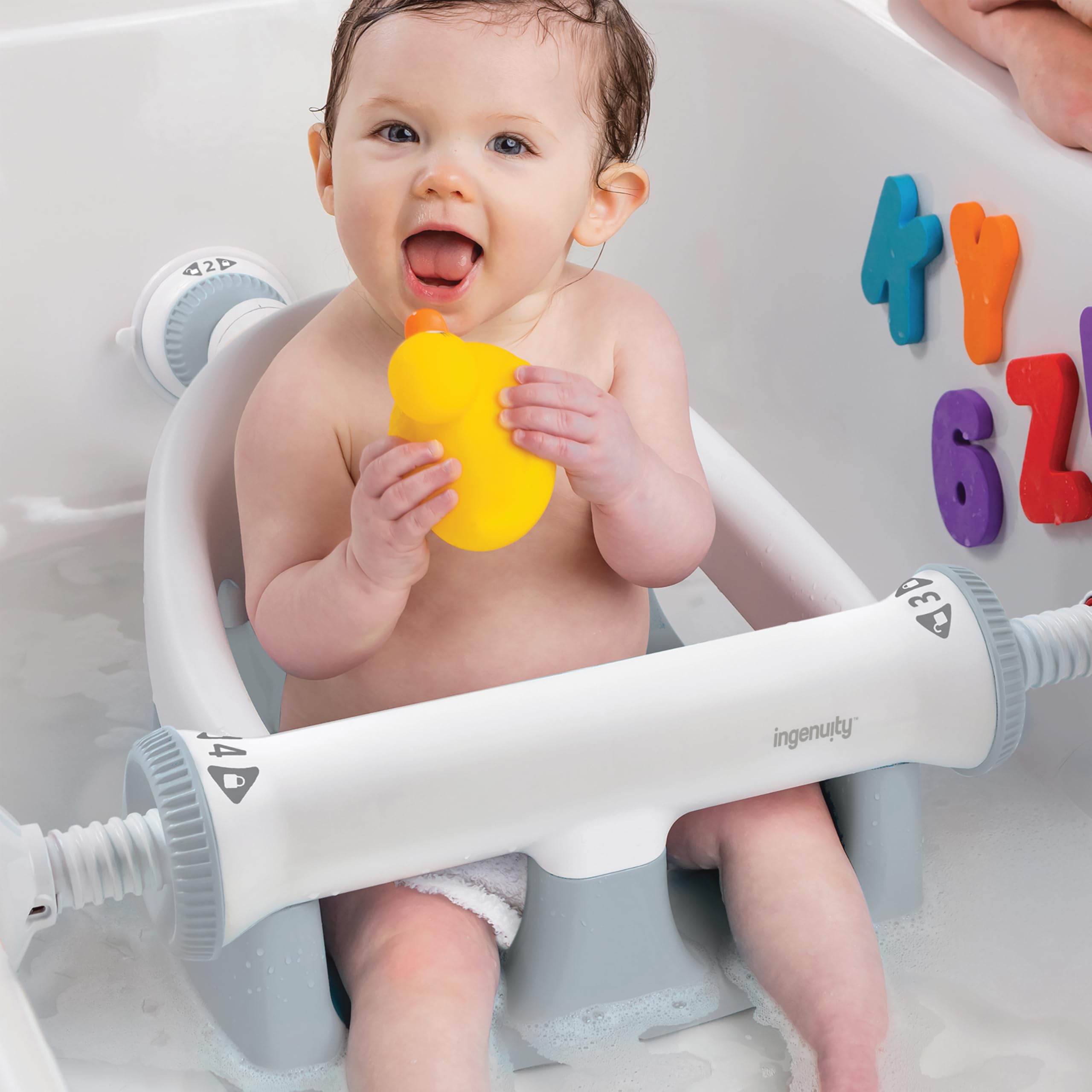 Baby Bath Seat with Suction Cups and Backrest