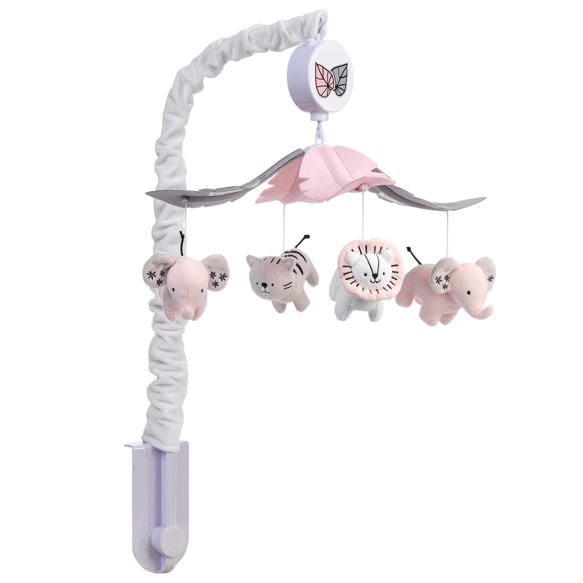 Happy Jungle Musical Baby Crib Mobile Safari Animals Soother Toy
