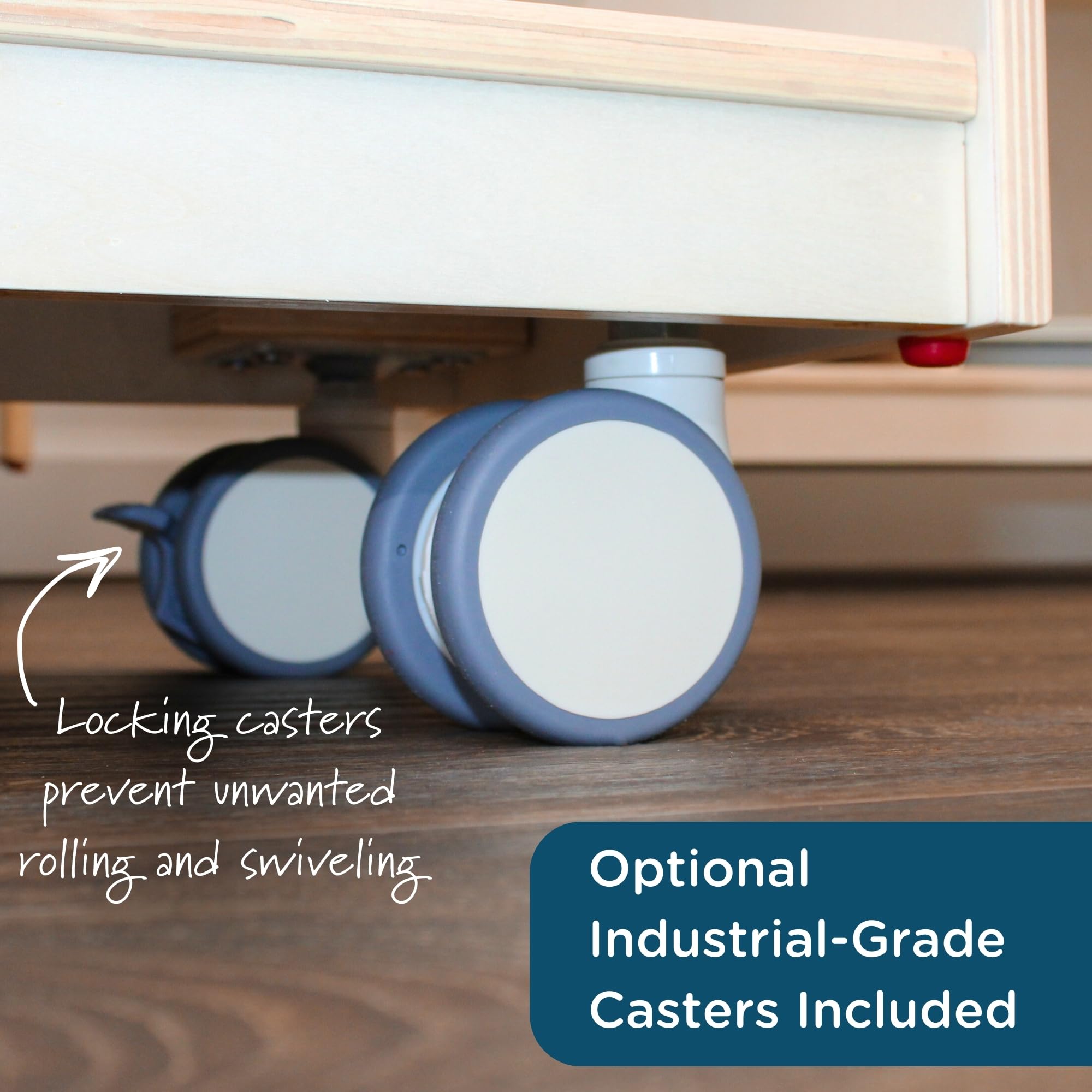Mobile Fold-N-Lock Storage Shelf for Classroom and Daycare