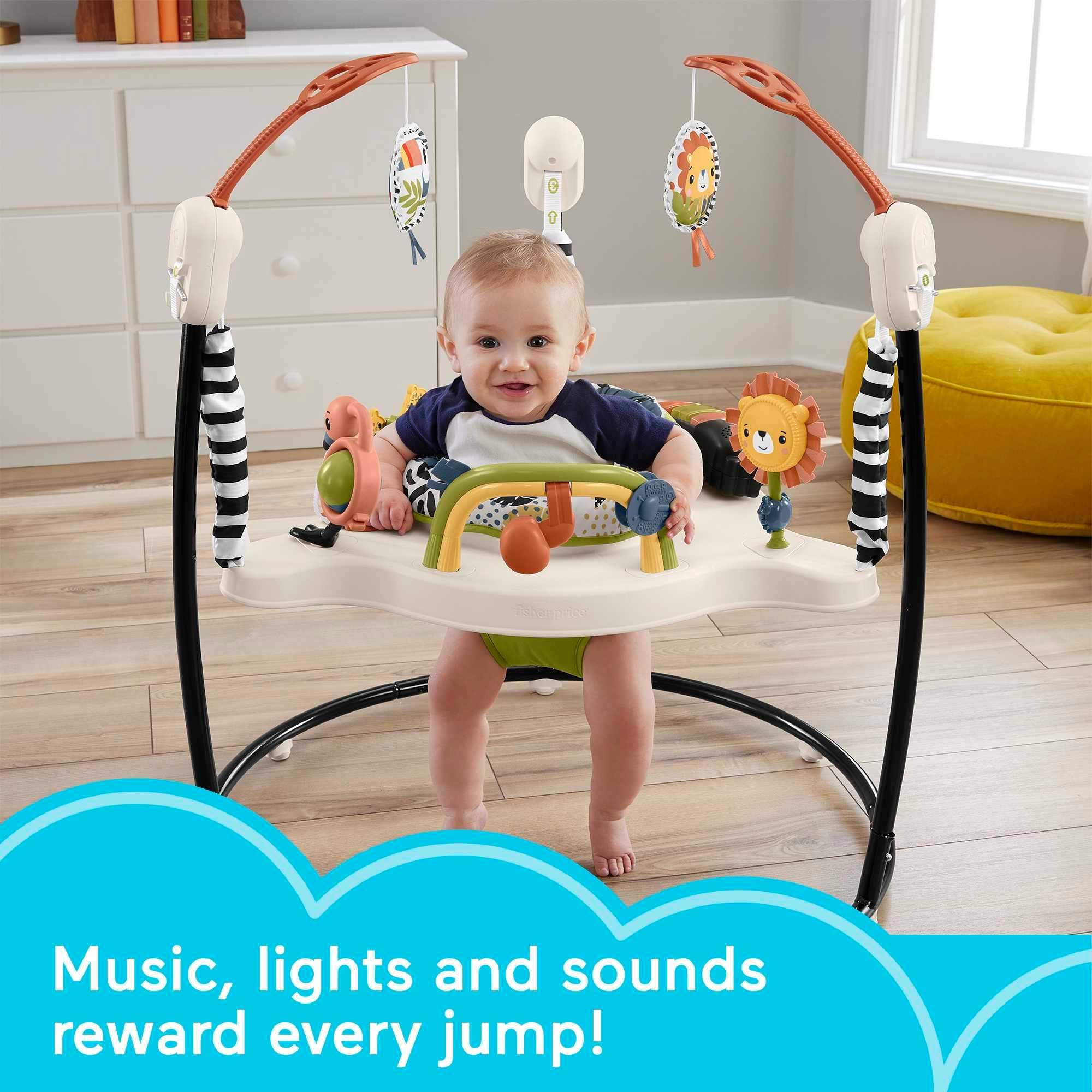 Palm Paradise Jumperoo Activity Center with Music and Lights