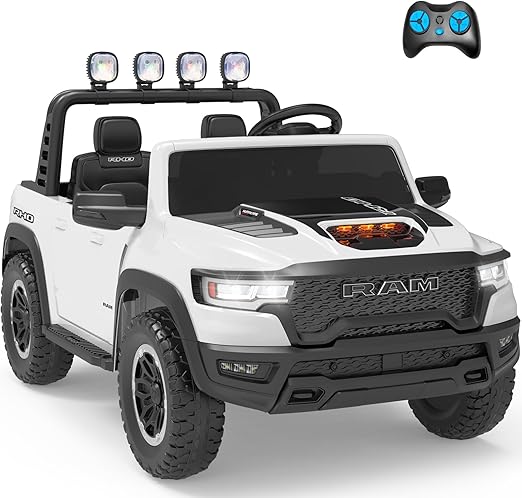 Licensed Ram 1500 RHO, 24V Ride on Toys for Big Kids, Battery Powered