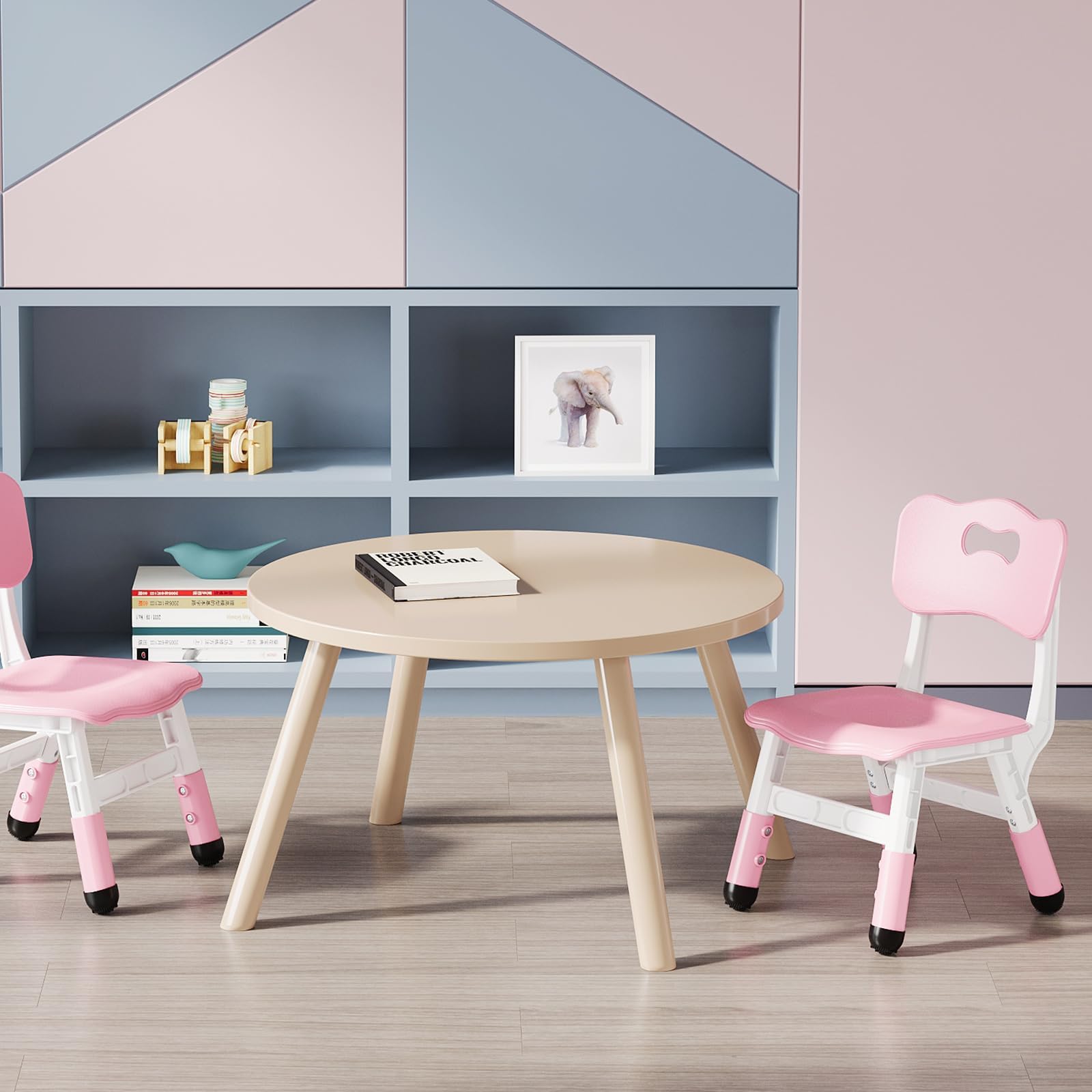 Adjustable Kids Chairs 3-Level Height with Non-Slip Pads