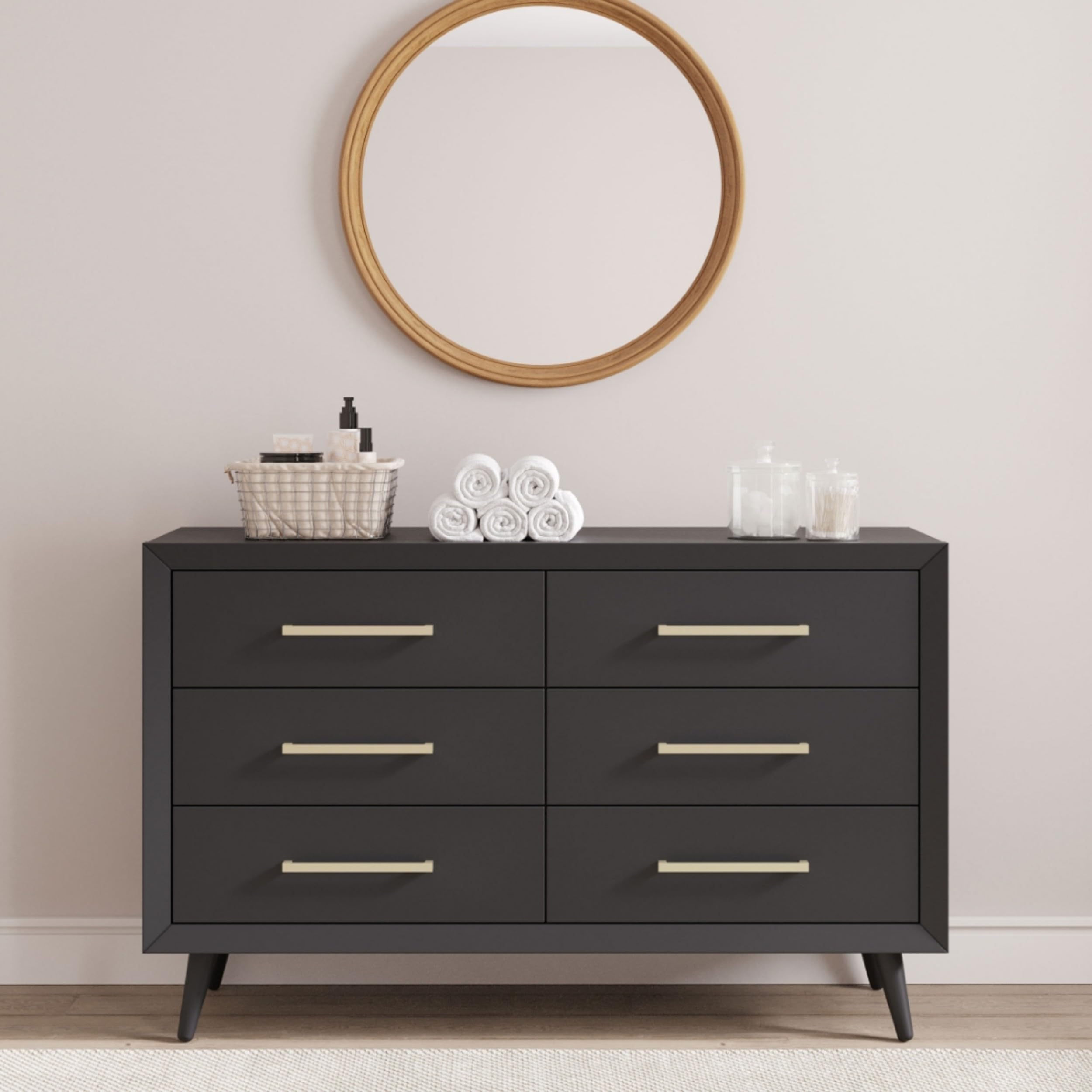 4-in-1 Convertible Crib and Double Dresser Nursery Set
