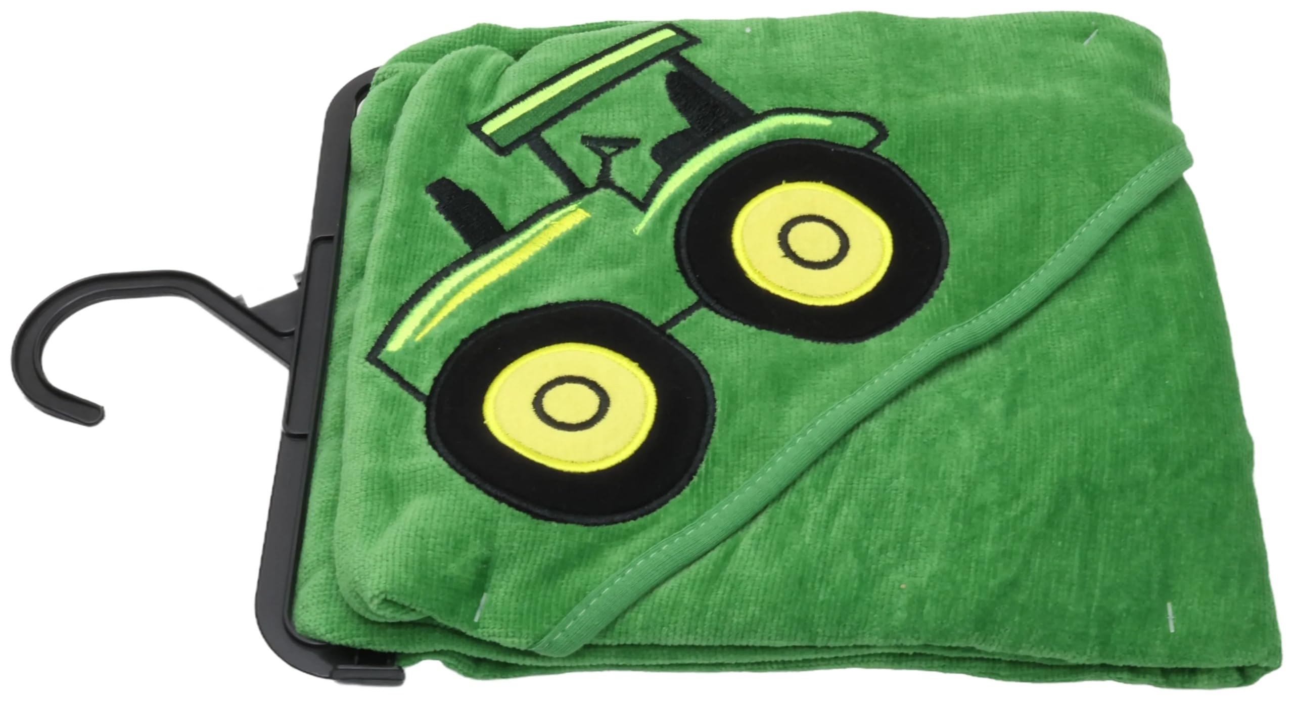Baby Boys' Tractor Hooded Towel, Green, One Size