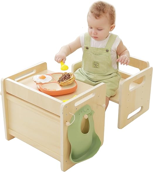 Montessori Weaning Table and Chair Set - Adjustable Design for Toddlers