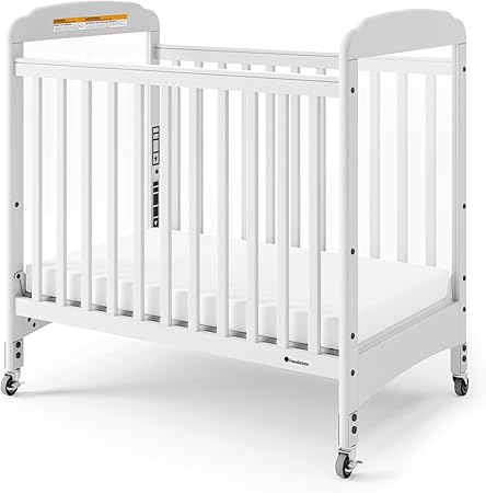 Serenity Compact Clearview Daycare Crib, Fixed Side
