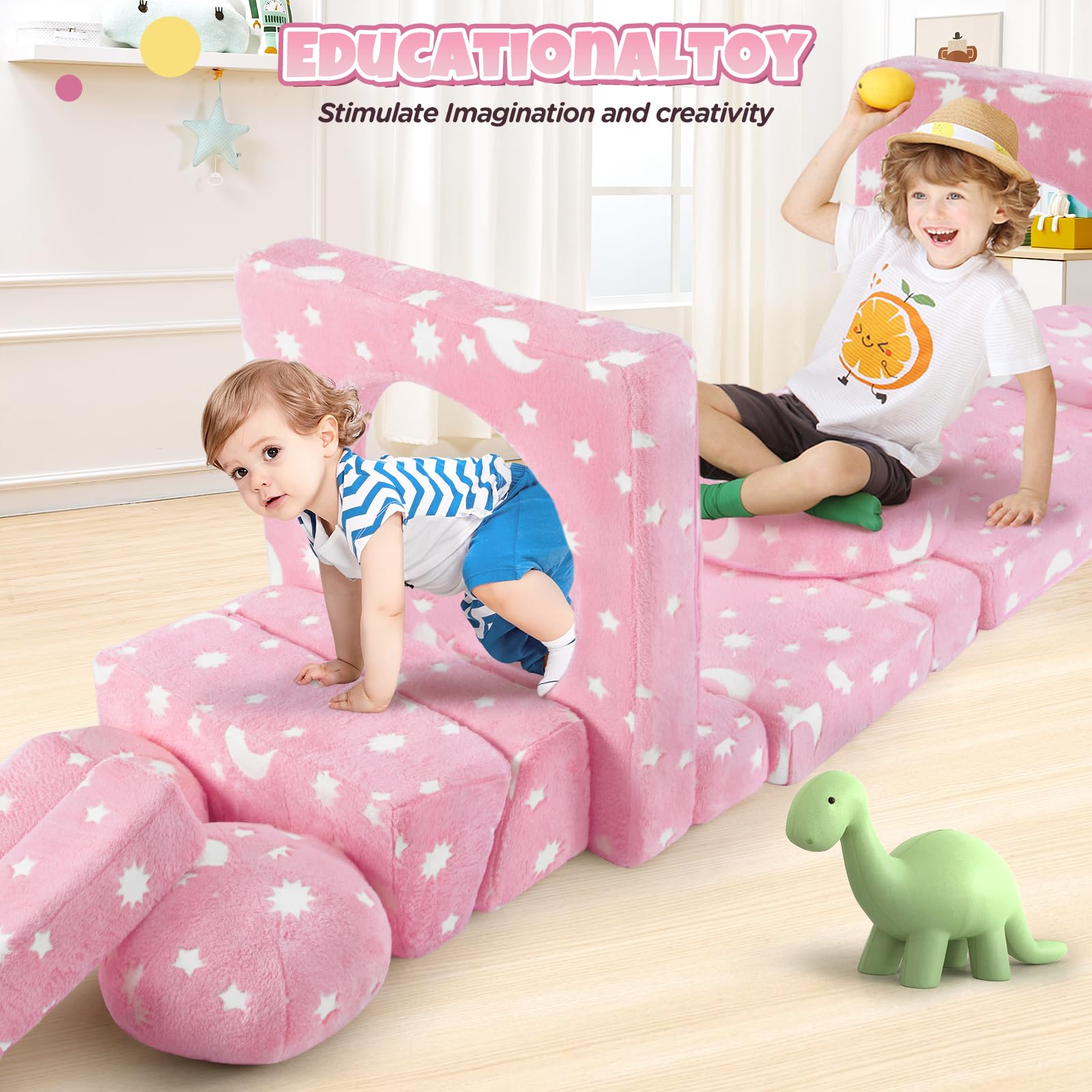 4-Piece Toddler Bedroom Set with Bed, Table, Chair & Toy Box