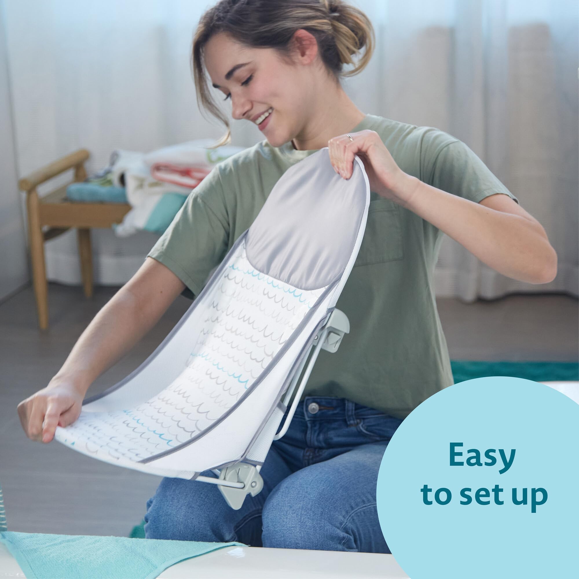 Folding Baby Bath Seat for Sink and Tub
