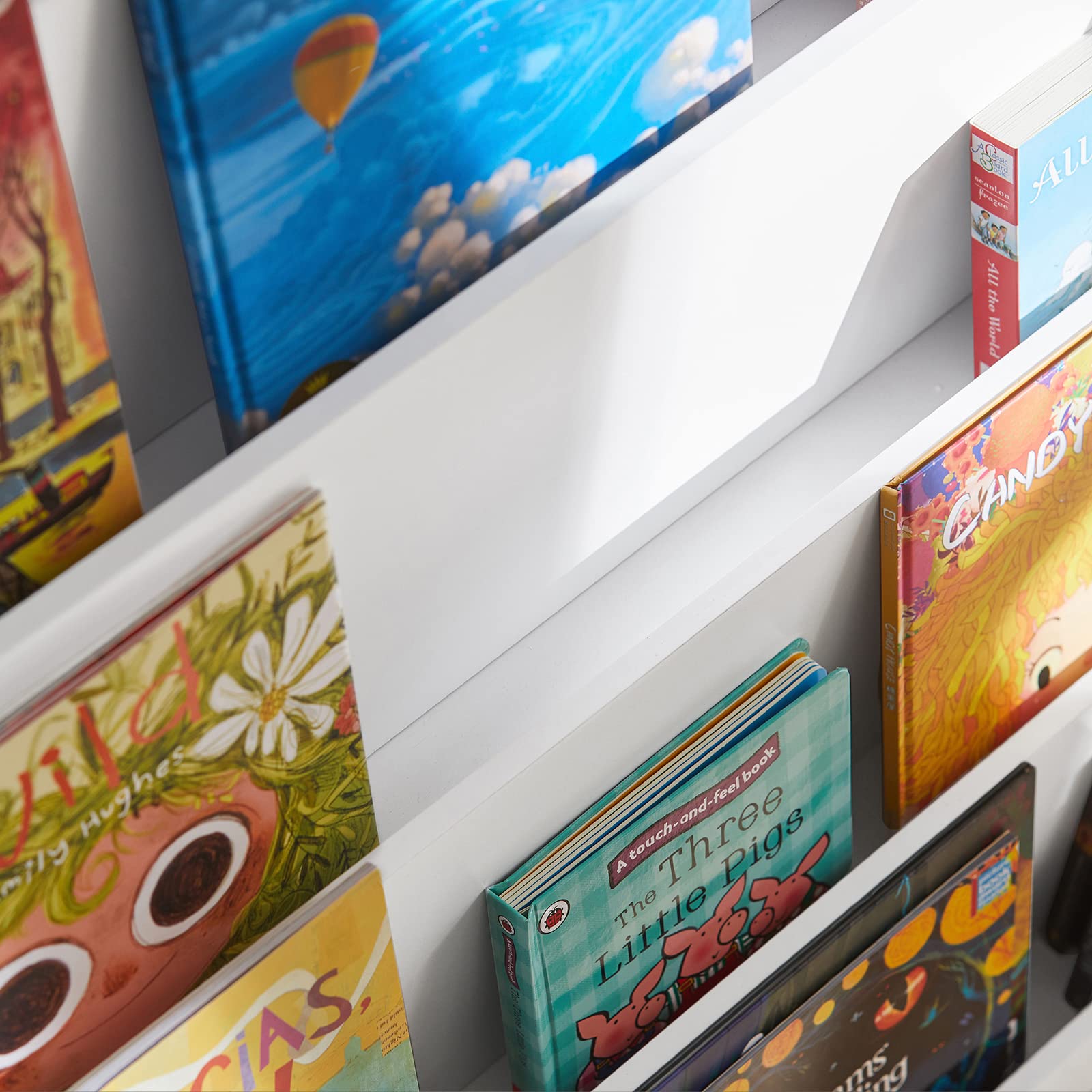 Bookshelf for Kids, Montessori Bookshelf Toddler Bookcase 4-Tiers
