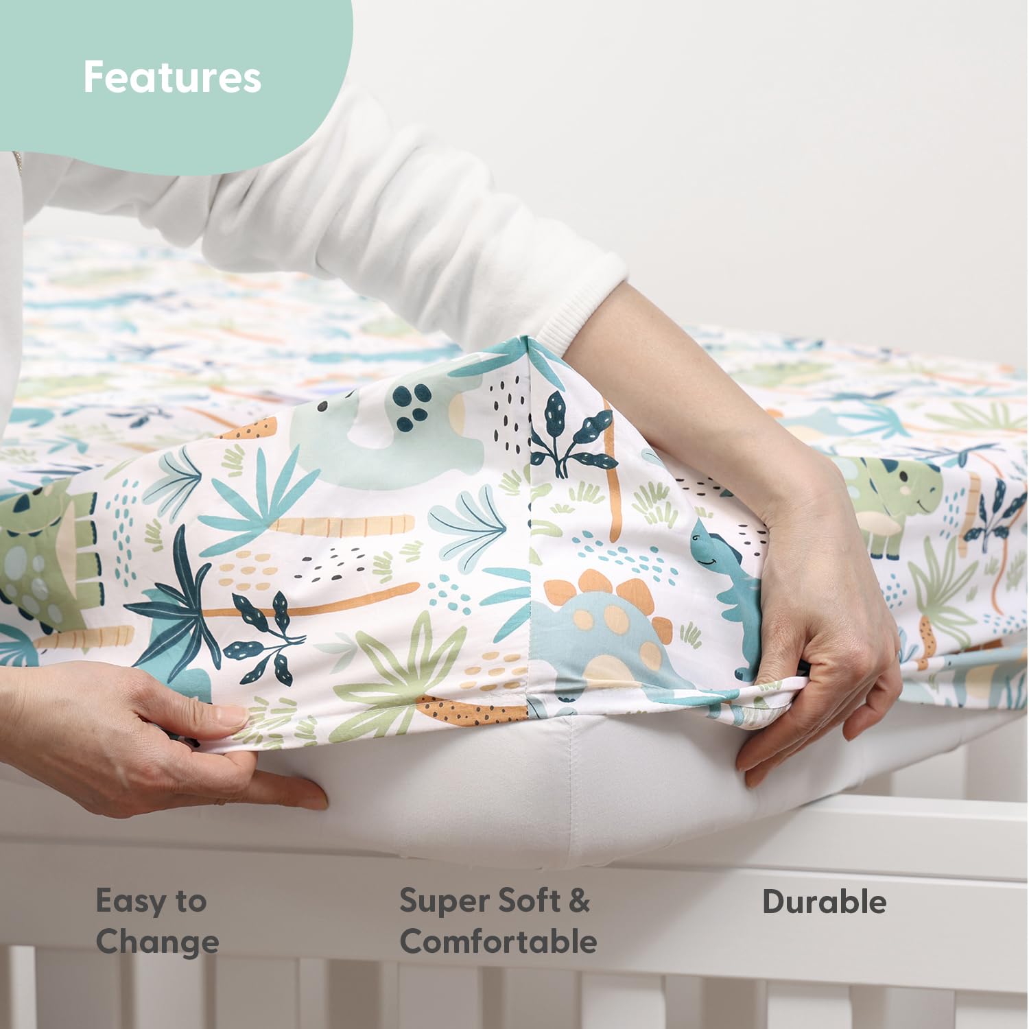Dinosaur Baby Crib Bedding Set - 3 Piece