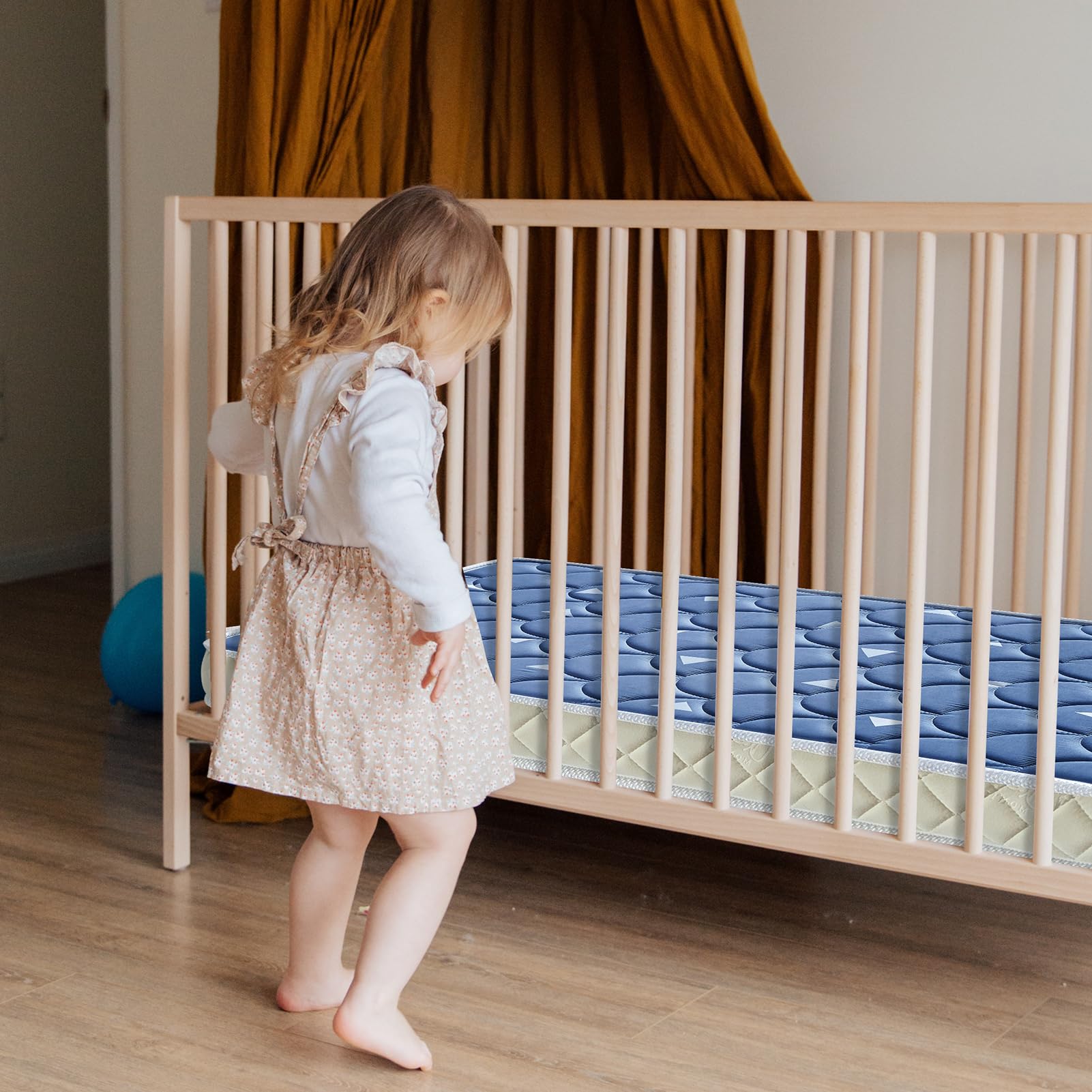38’’x24’’ Mini Crib Mattress, Thickened Soft Breathable Foam