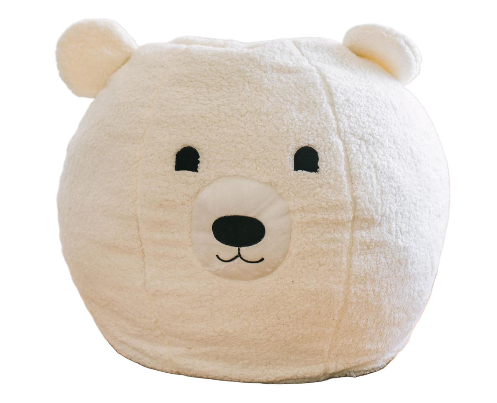 Kids Bean Bag Chair - Soft Sherpa and Memory Foam Stuffed Animal Beanbag Seat