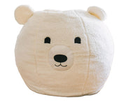 Kids Bean Bag Chair - Soft Sherpa and Memory Foam Stuffed Animal Beanbag Seat