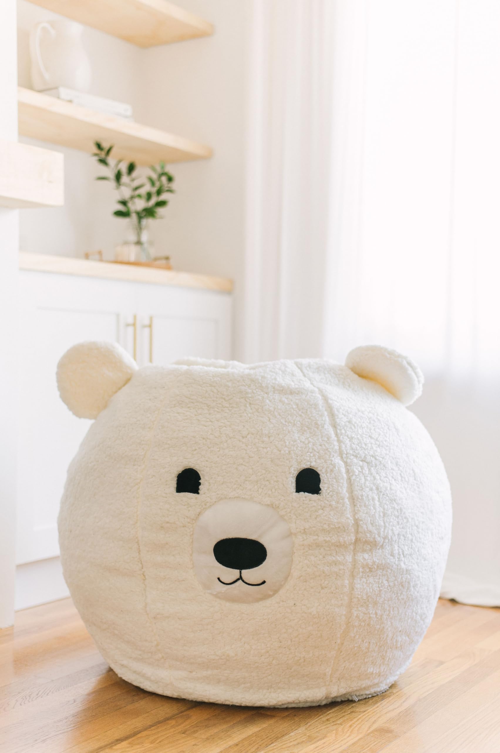Sherpa Memory Foam Bean Bag Chair for Kids