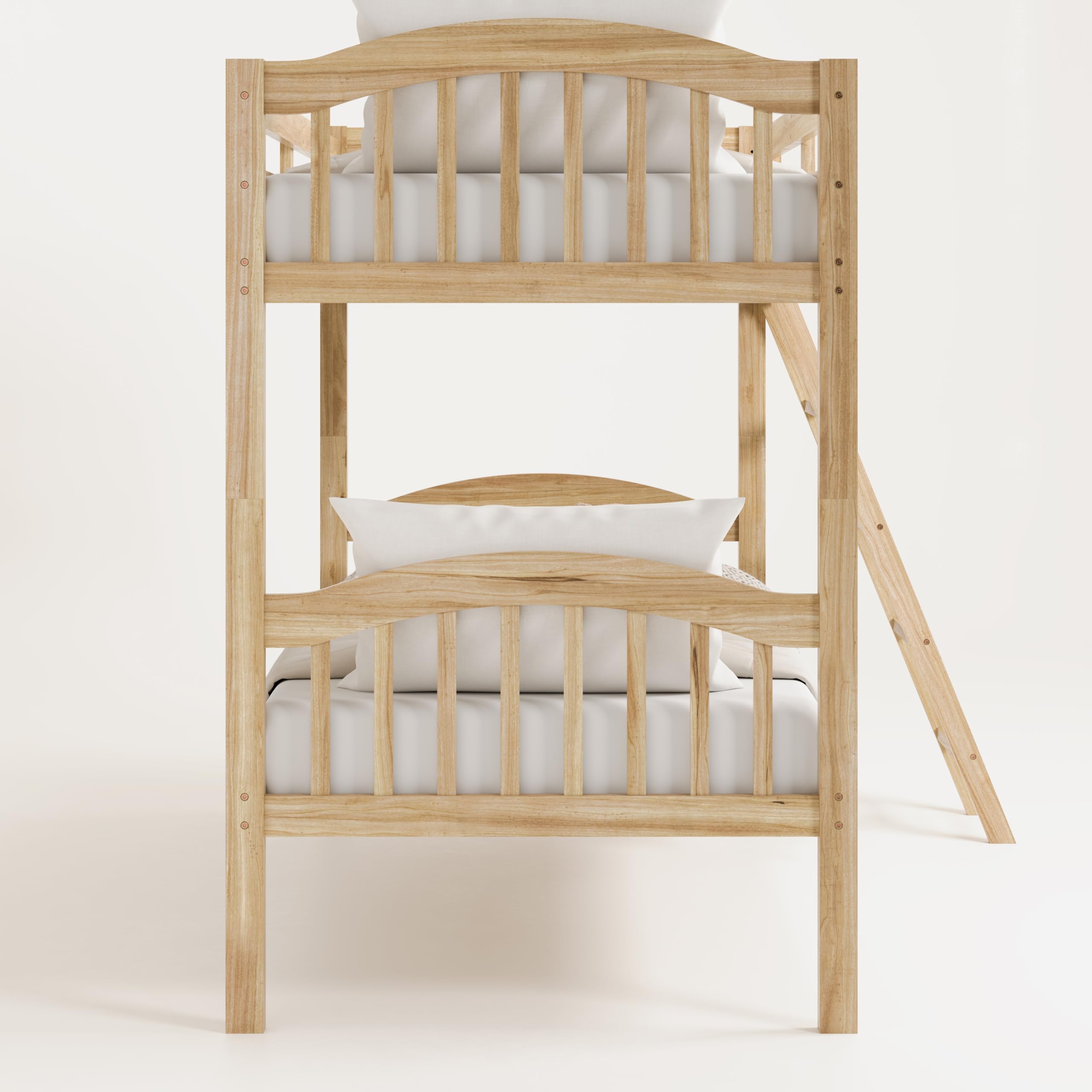 Long Horn Twin-Over-Twin Bunk Bed (Natural) - GREENGUARD