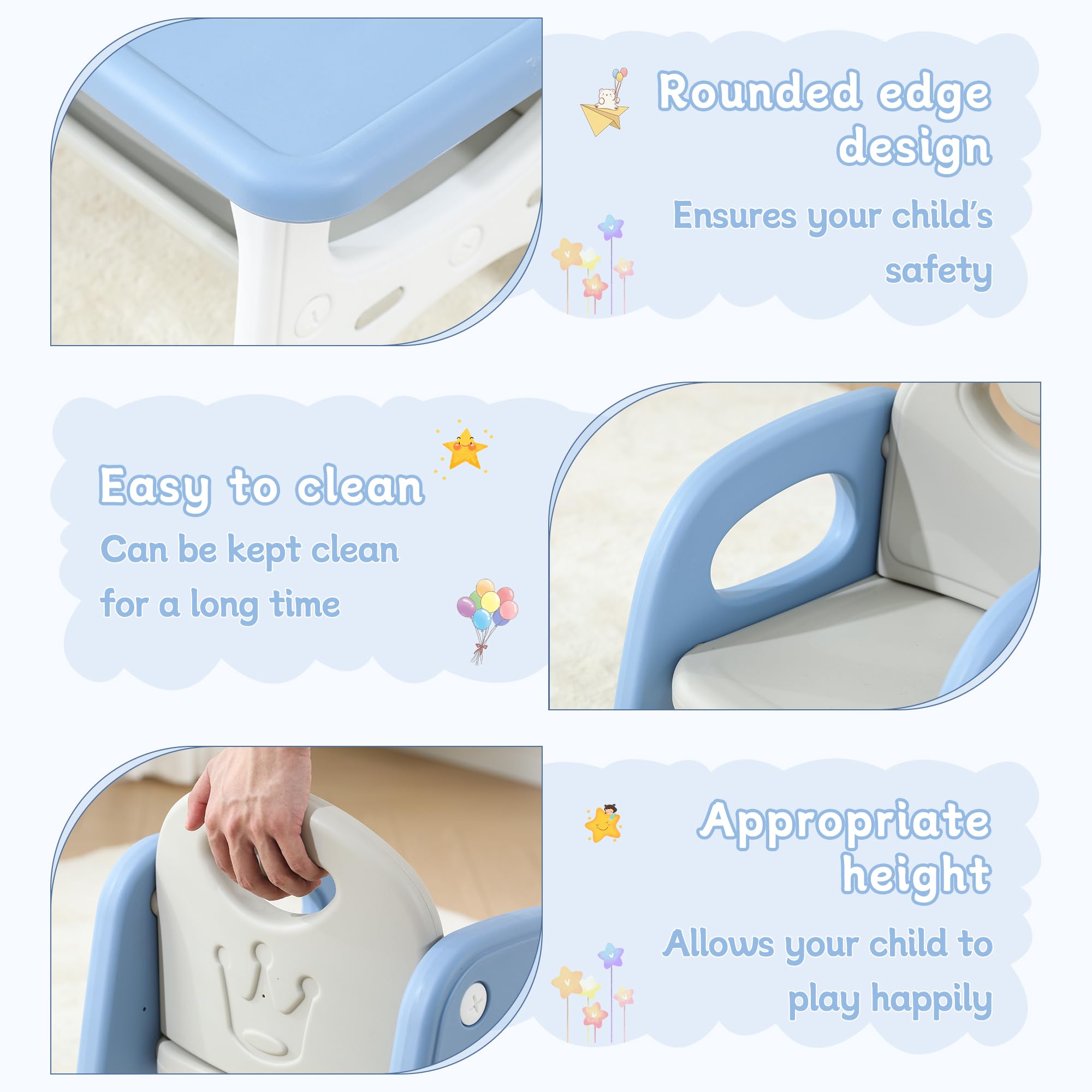 Kids Table and Chair Set with Storage