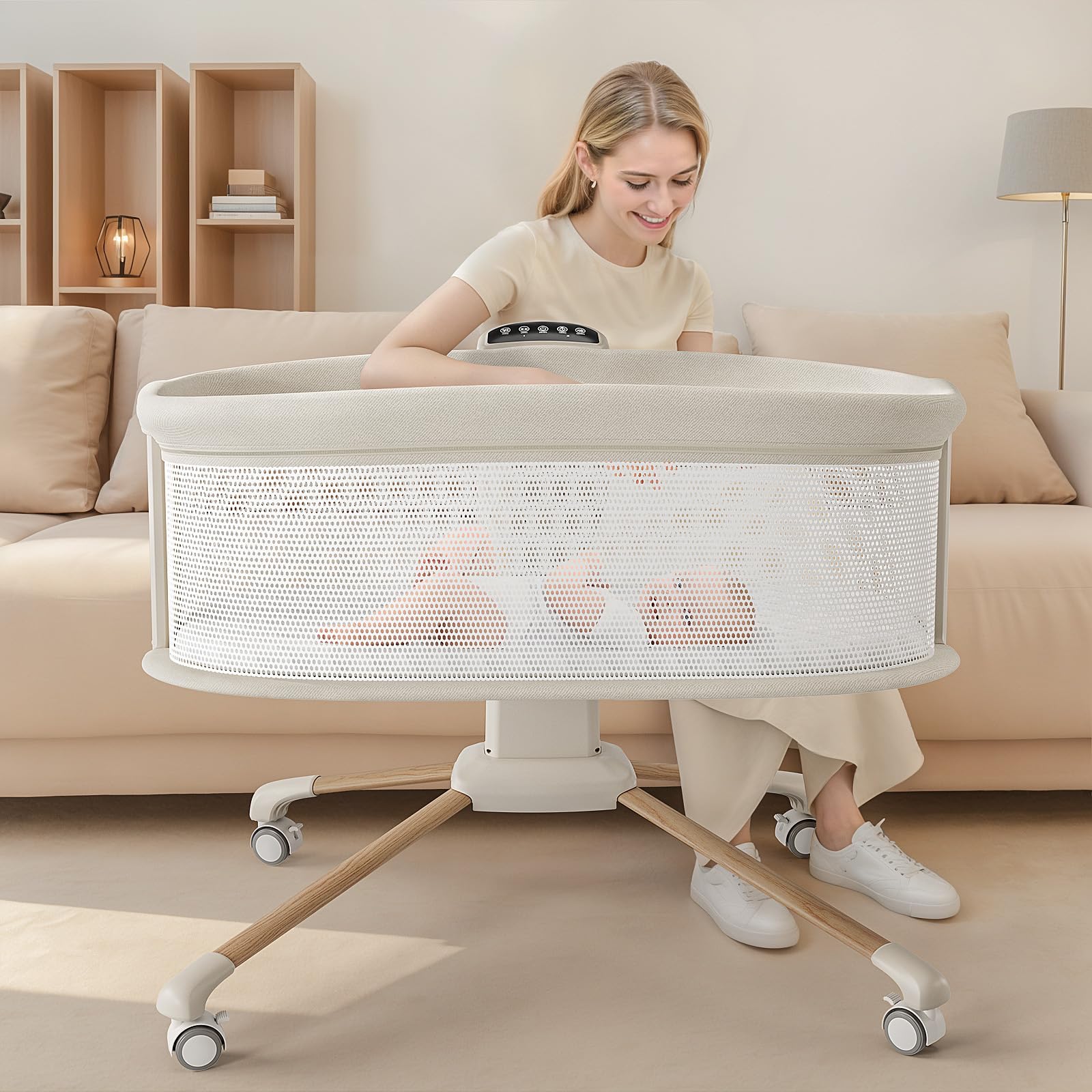Electric Smart Baby Bassinet with Rocking & Music