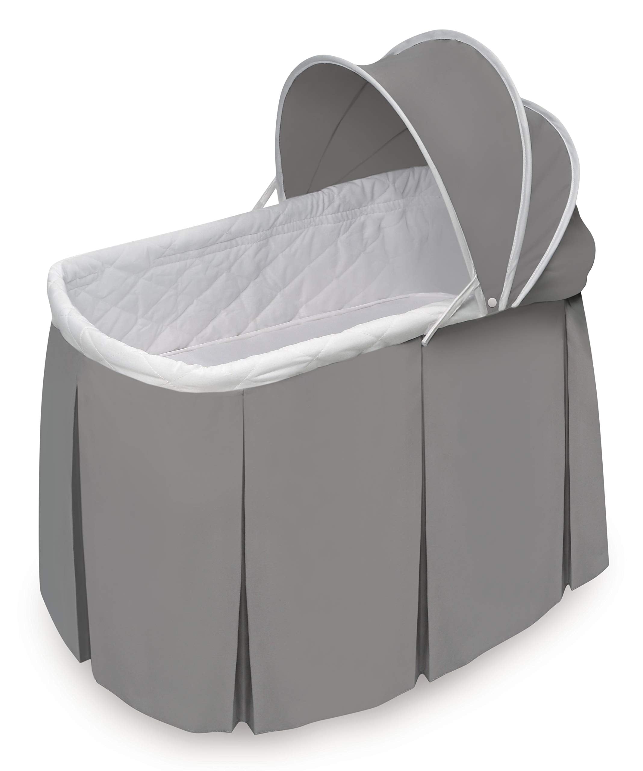 Doll Bassinet with Canopy and Storage Basket - Baby Doll Bed