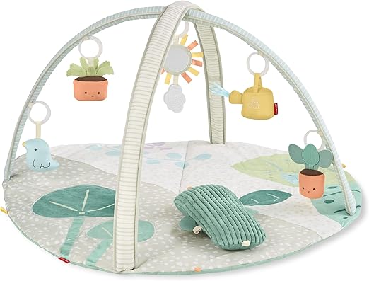 Tummy Time Mat, 3-in-1 Activity Baby Play Gym, Age 0+, Garden Oasis, Green Multi