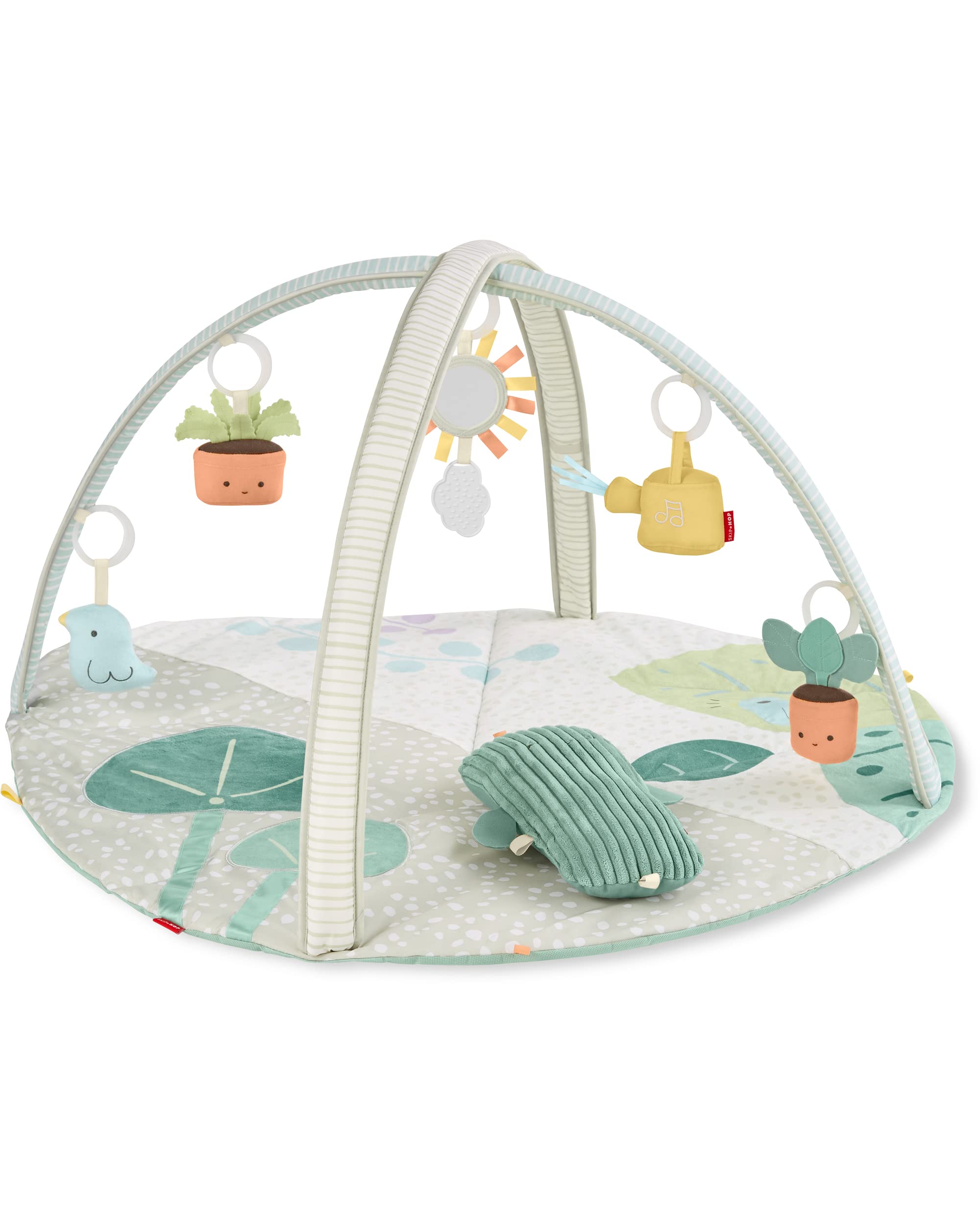 Tummy Time Mat, 3-in-1 Activity Baby Play Gym, Age 0+, Garden Oasis, Green Multi