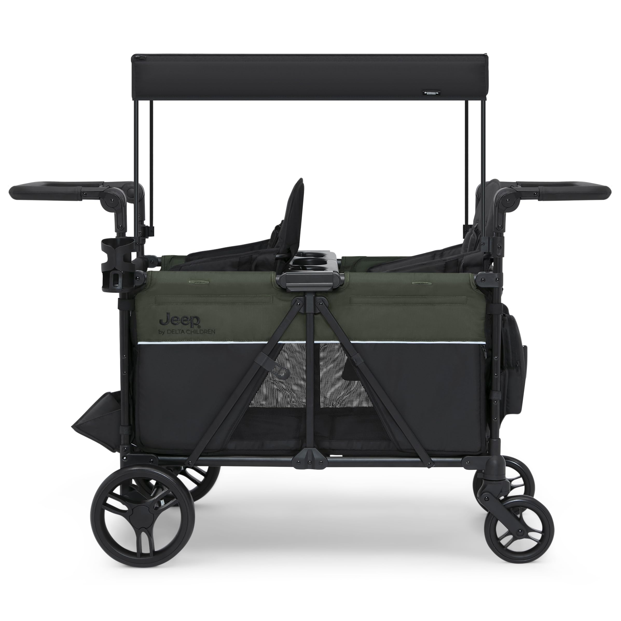 Stroller Wagon by Delta Children Premium Wagon for 2 Kids with Convertible Seats