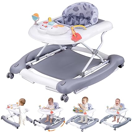 Foldable Baby 5-in-1 Activity Walker - Rocker, Activity Center, Bouncer